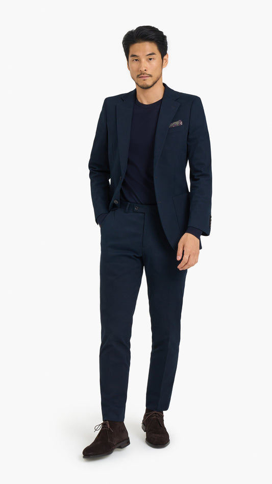 Loro Piana Mid Blue Cotton Custom Suit