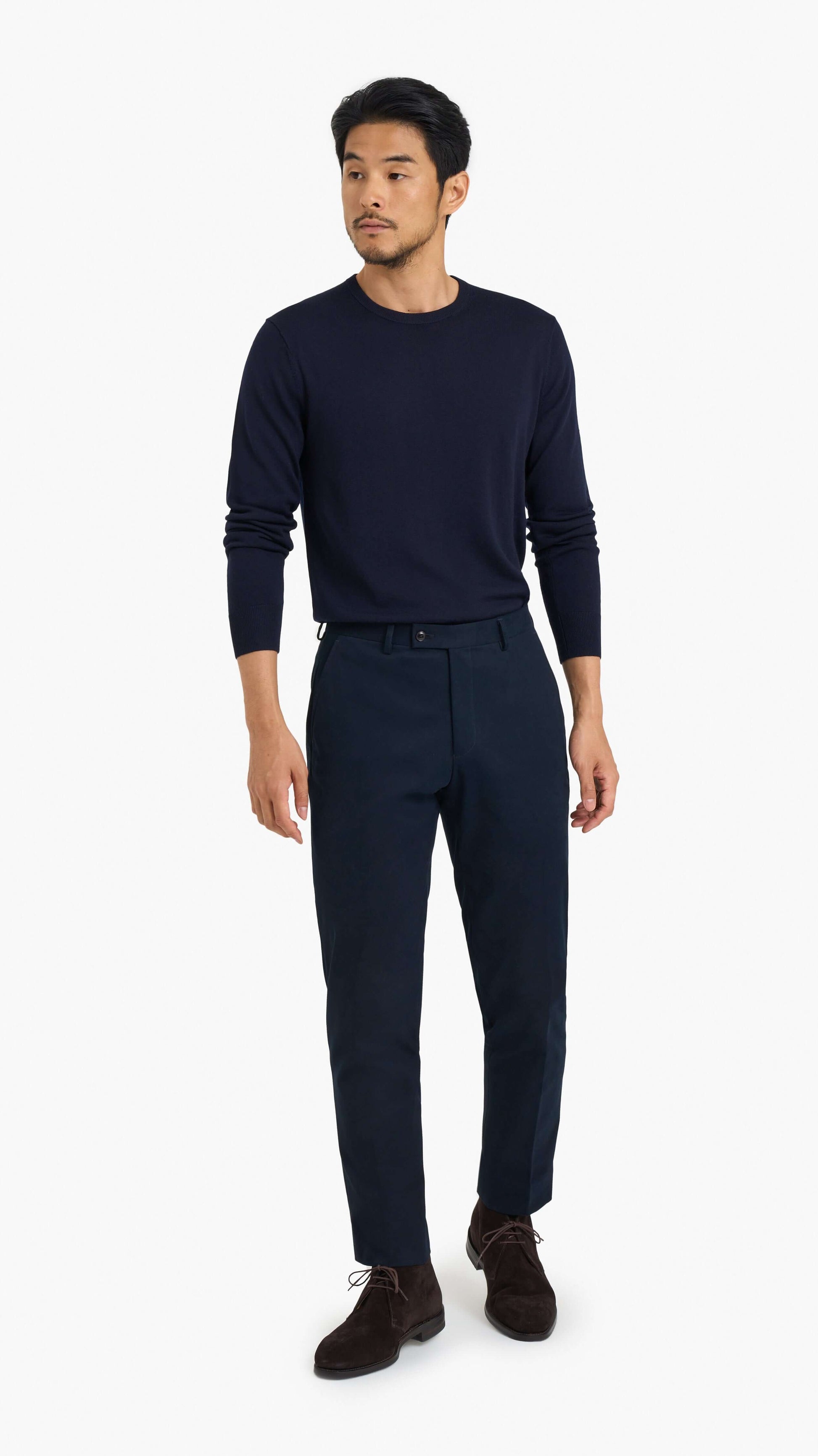 Loro Piana Mid Blue Cotton Custom Trouser