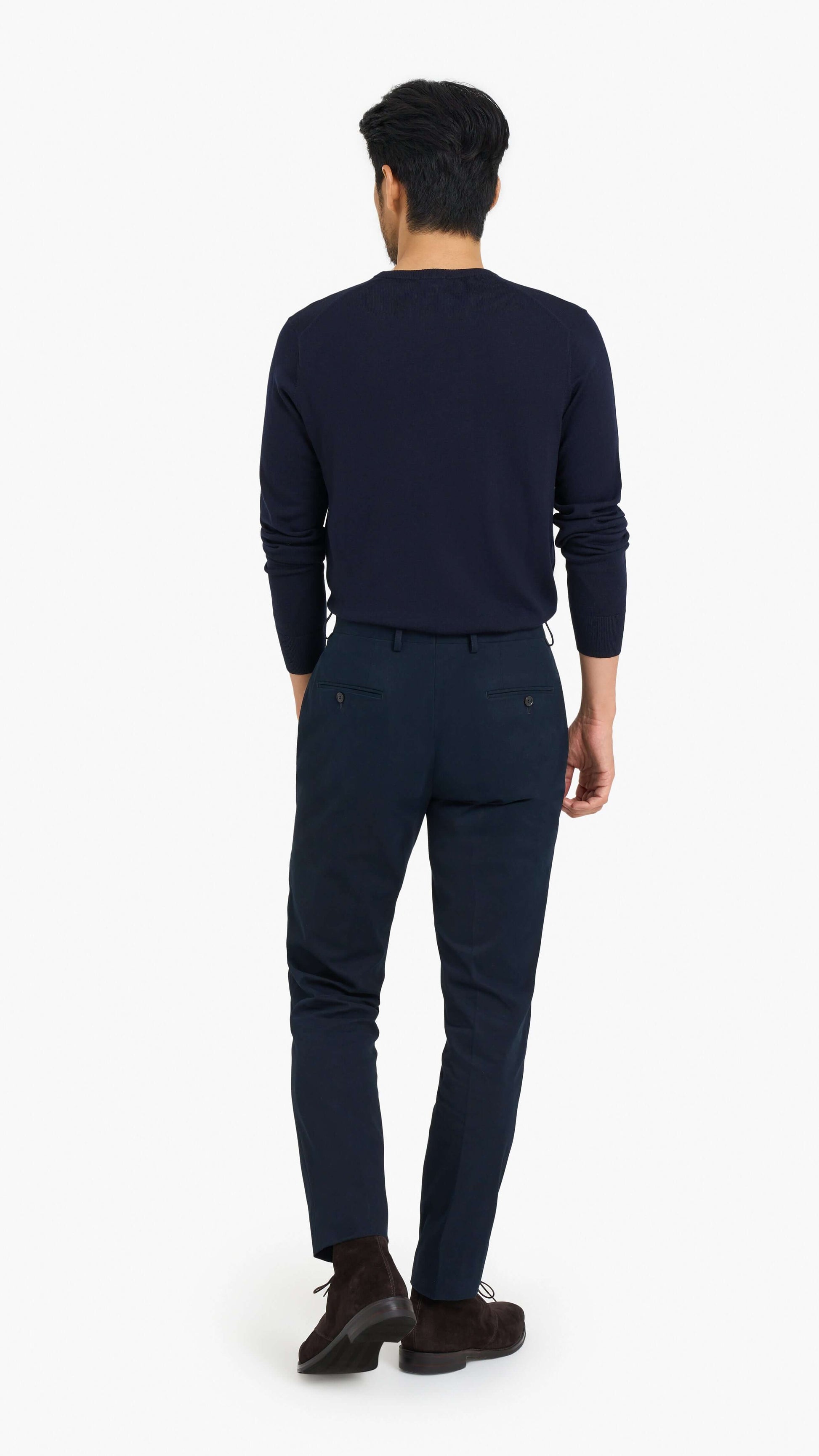 Loro Piana Mid Blue Cotton Custom Trouser