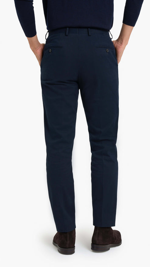 Loro Piana Mid Blue Cotton Custom Trouser