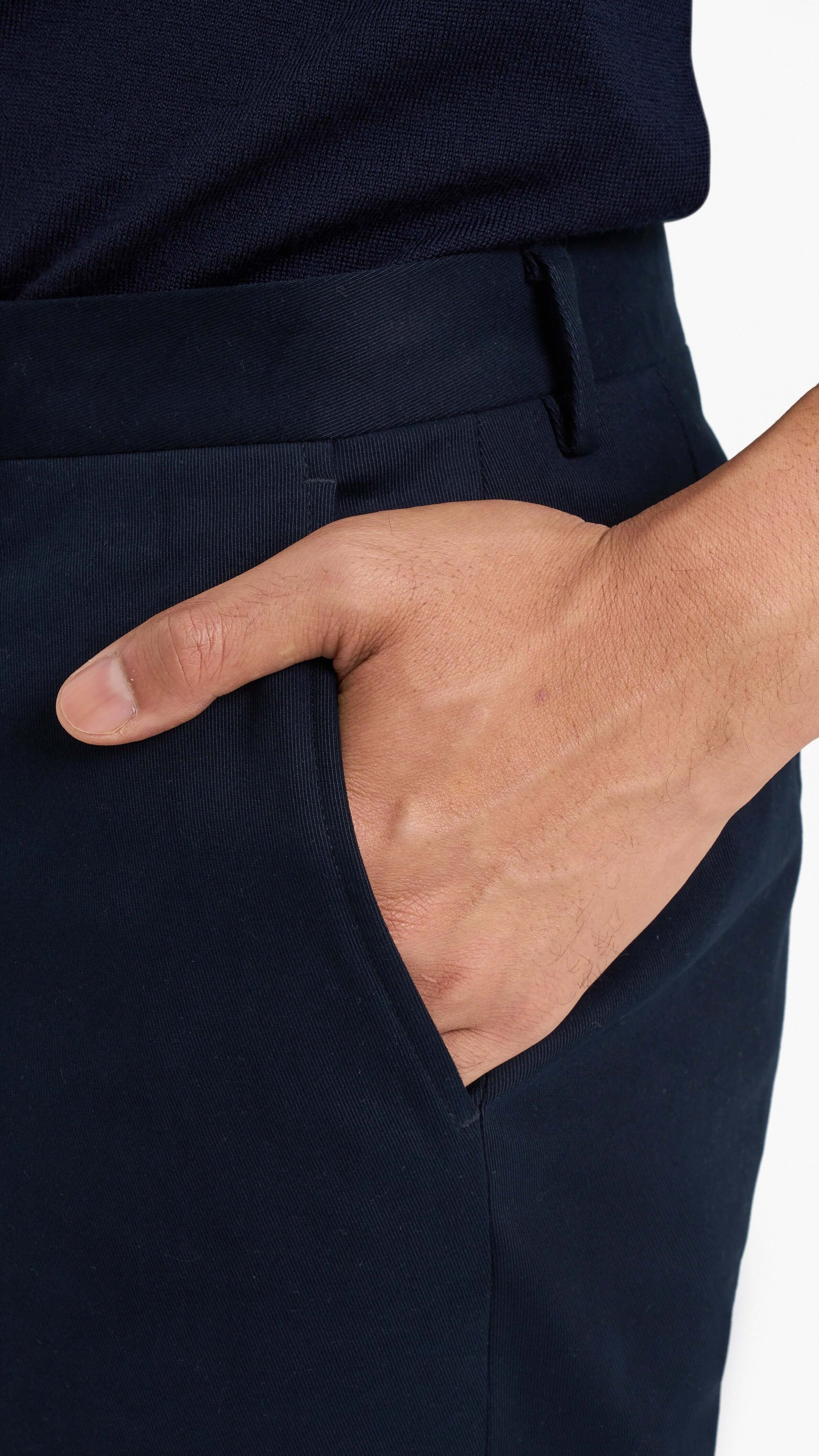 Loro Piana Mid Blue Cotton Custom Trouser