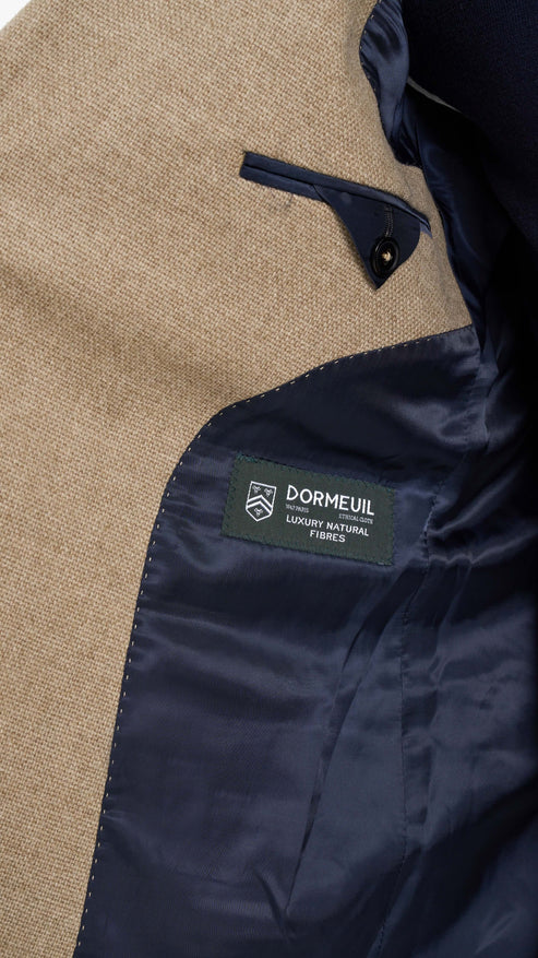 Dormeuil Beige Cashmere Blend Plain Custom Jacket