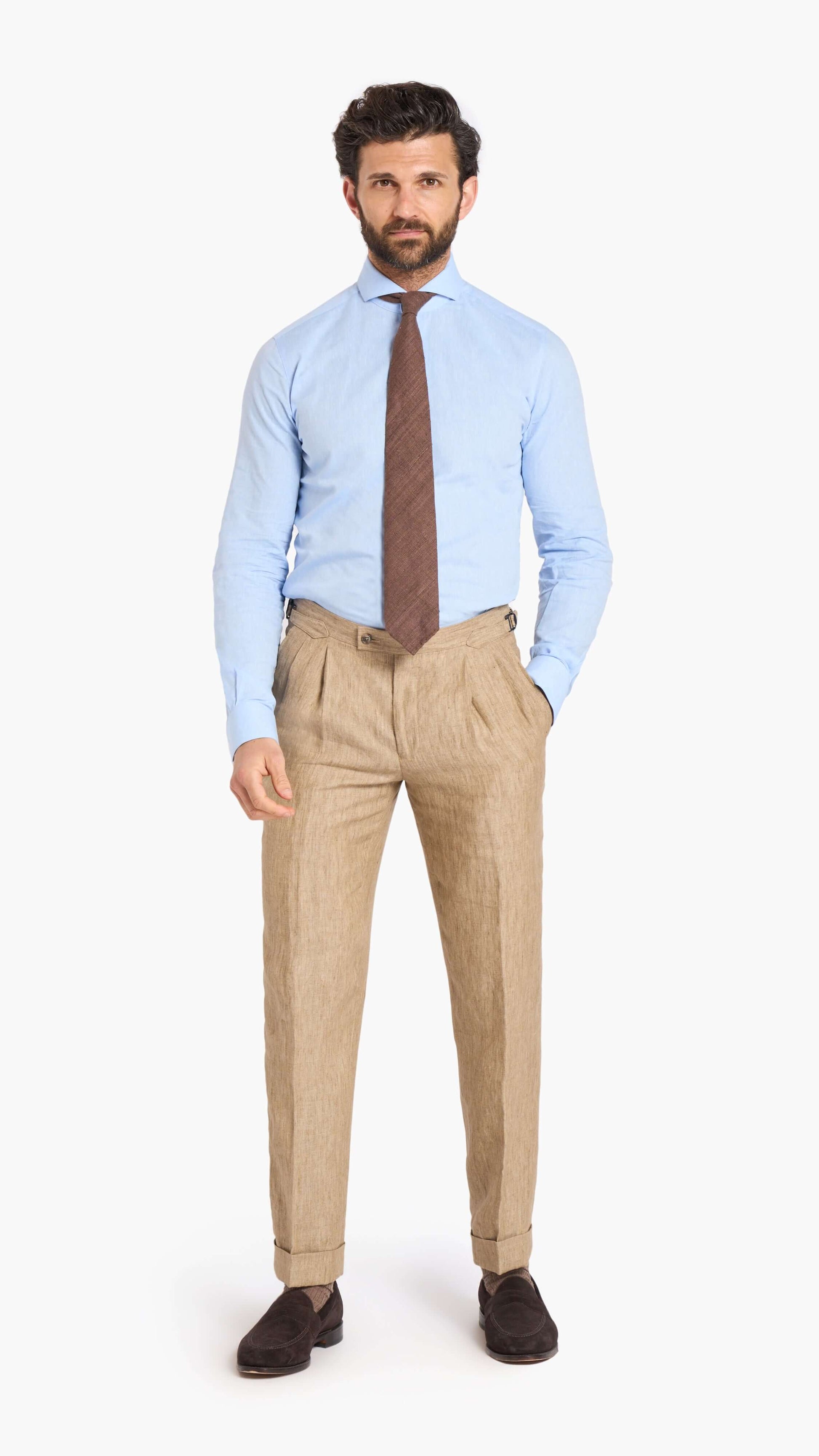 Scabal Light Brown Custom Suit