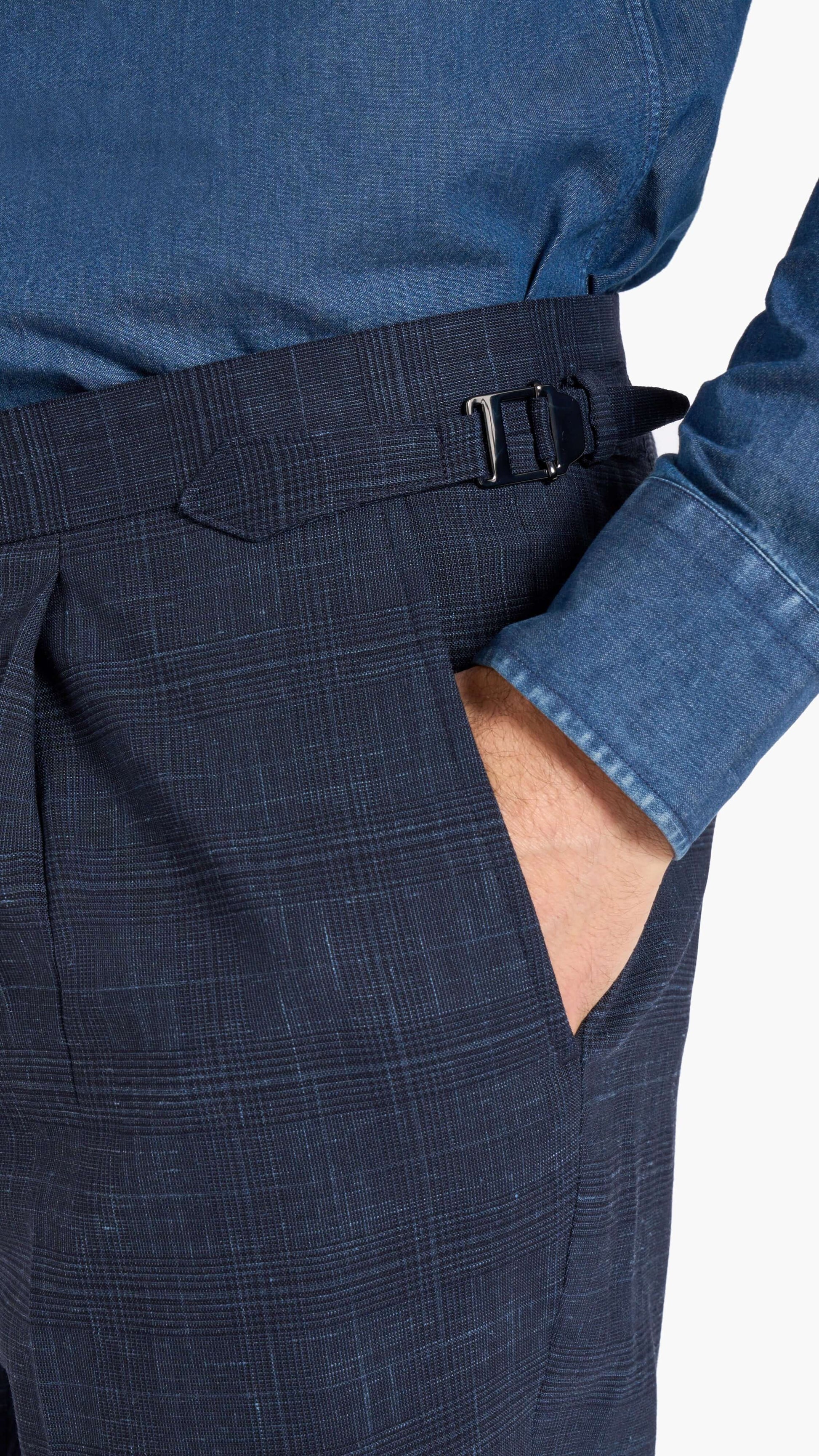 Loro Piana Navy Check Custom Suit