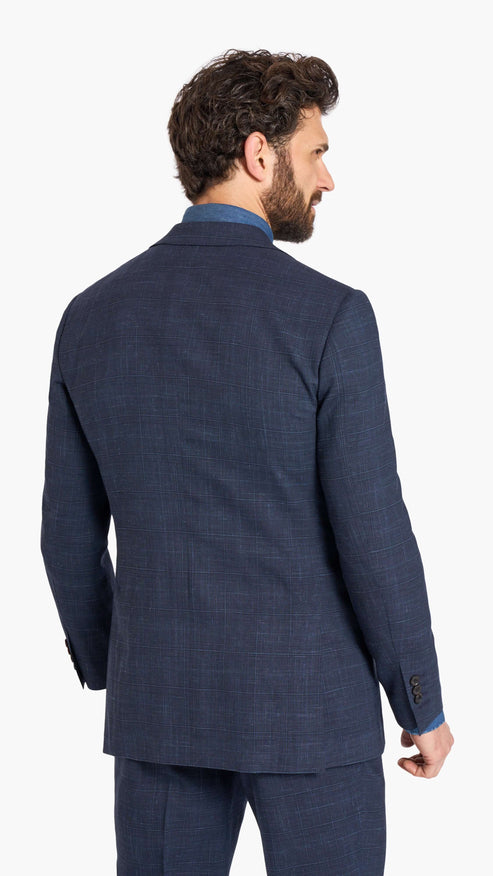 Loro Piana Navy Check Custom Suit