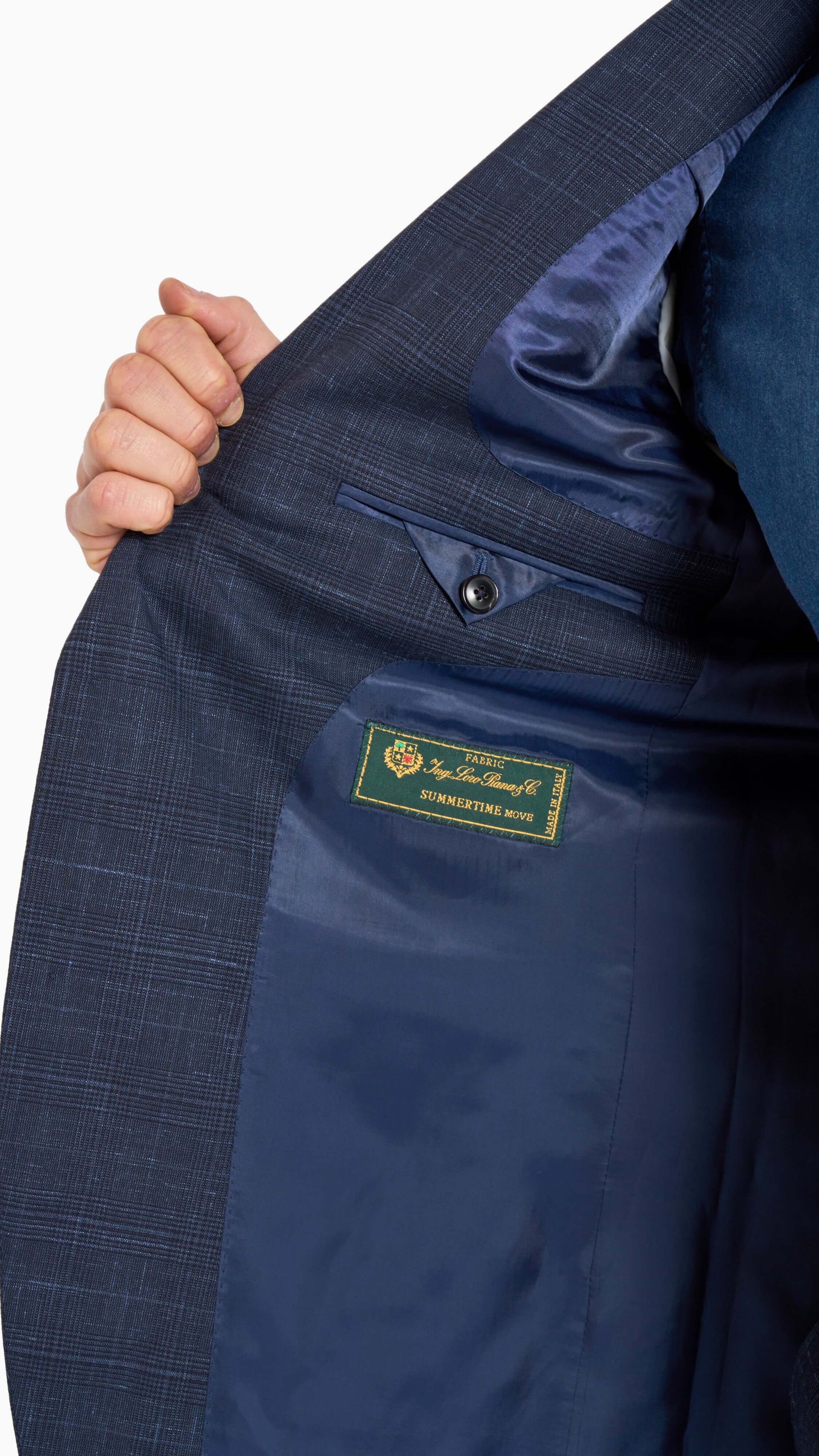 Loro Piana Navy Check Custom Suit