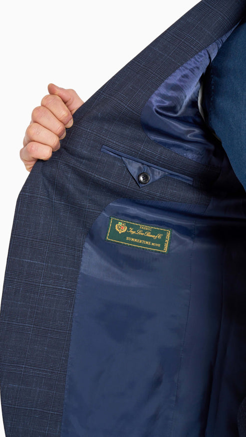 Loro Piana Navy Check Custom Suit