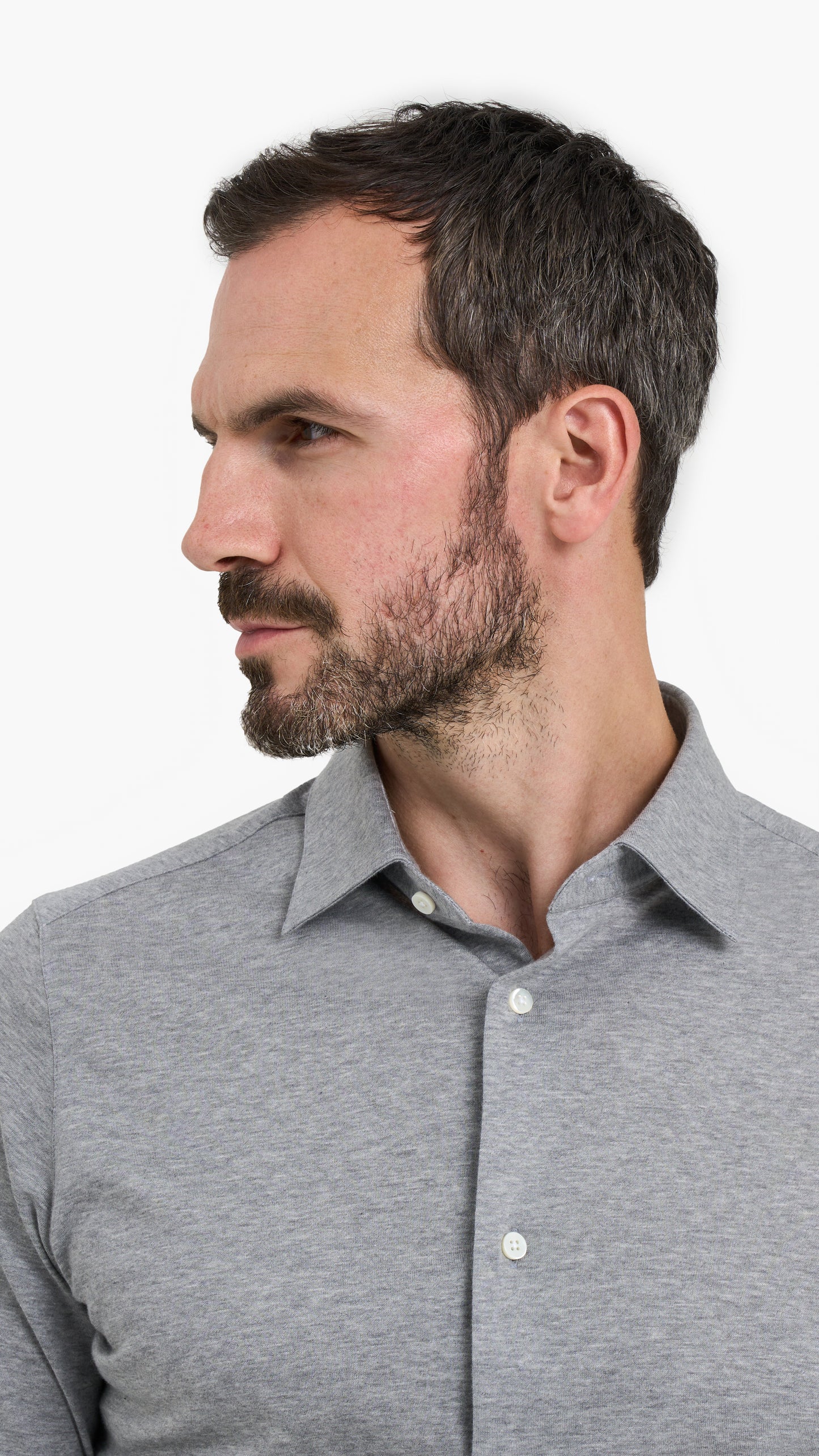 Grey Plain Jersey Custom Shirt