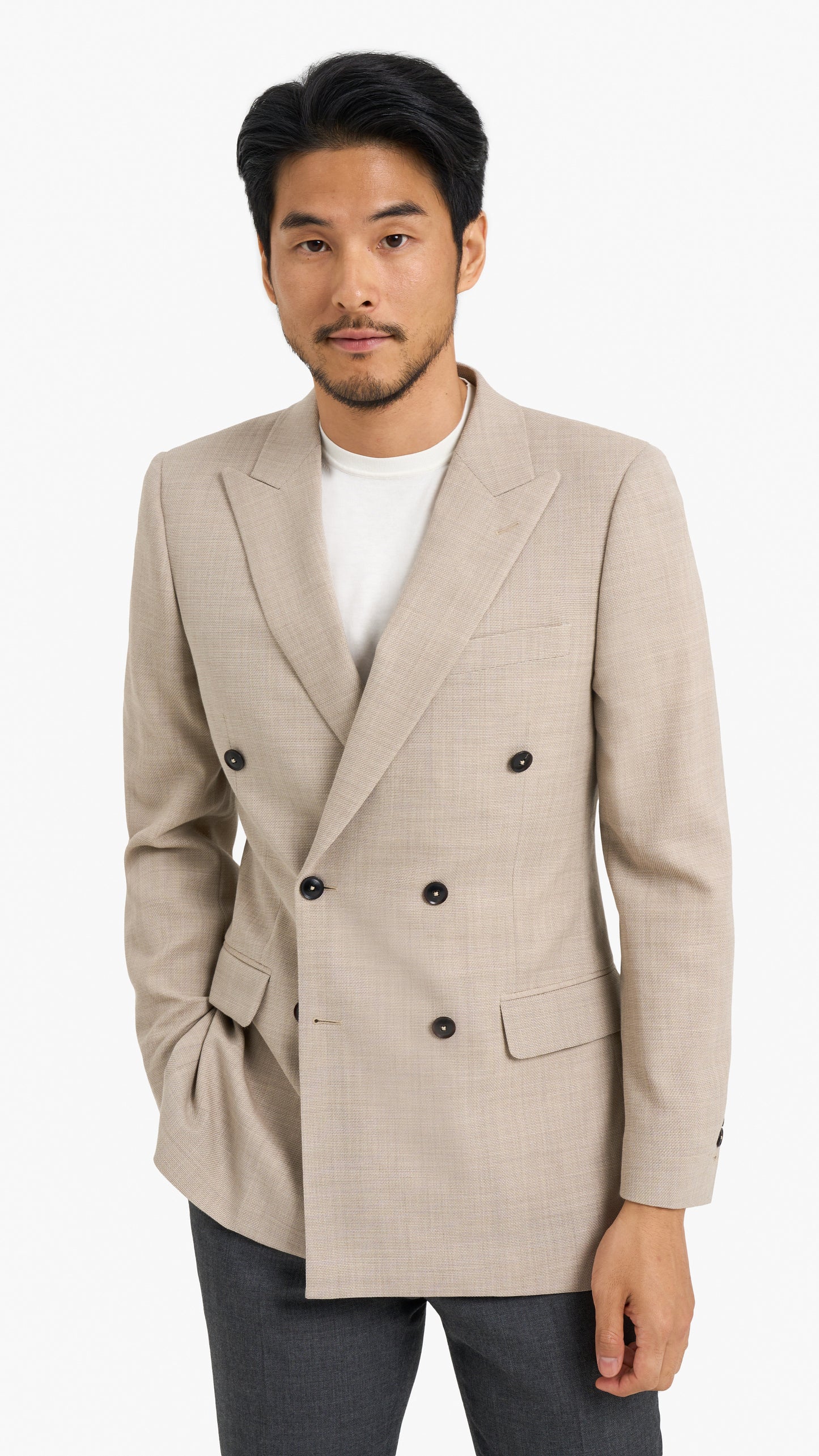 Cream Basketweave Custom Jacket