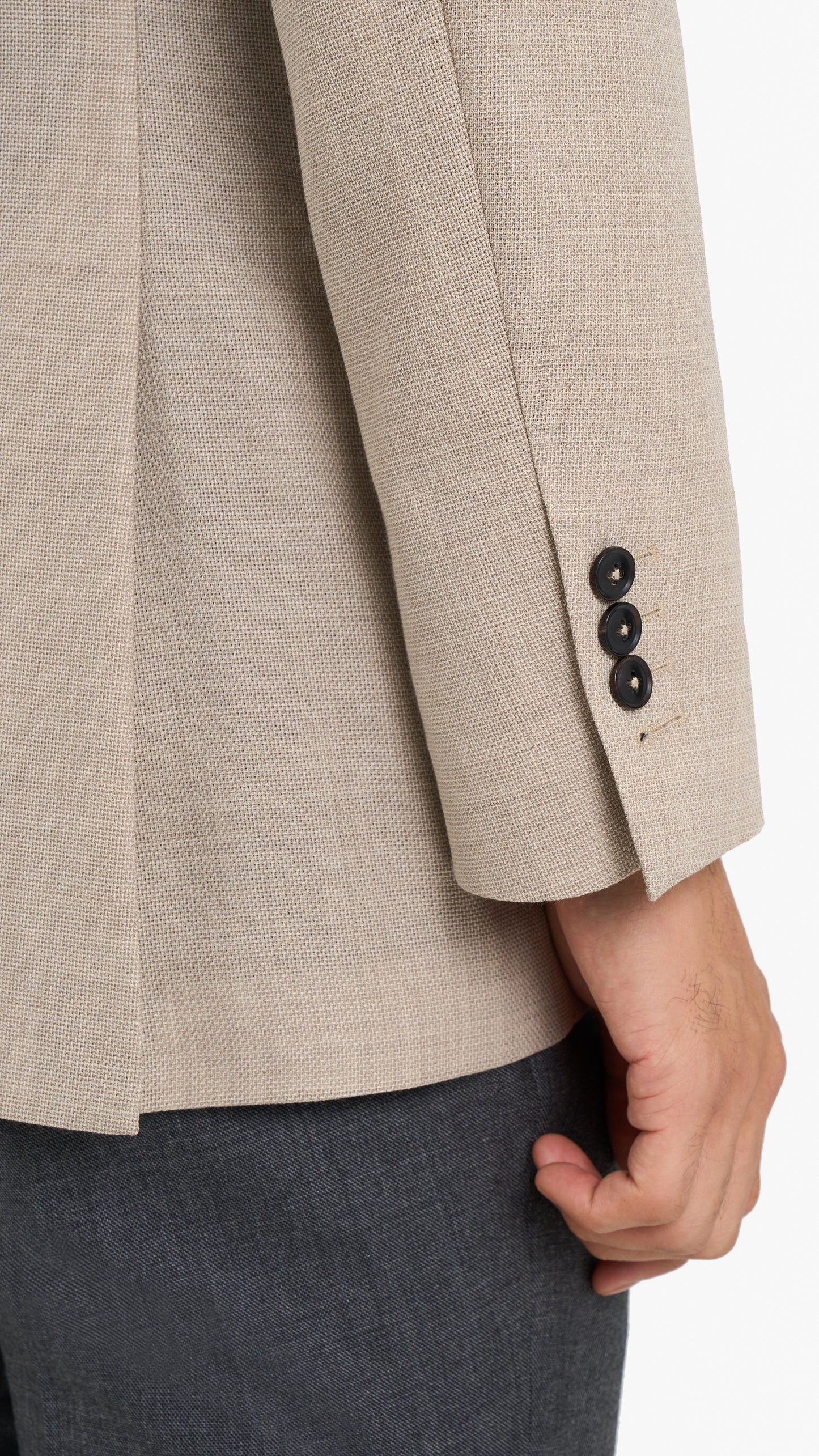 Cream Basketweave Custom Jacket