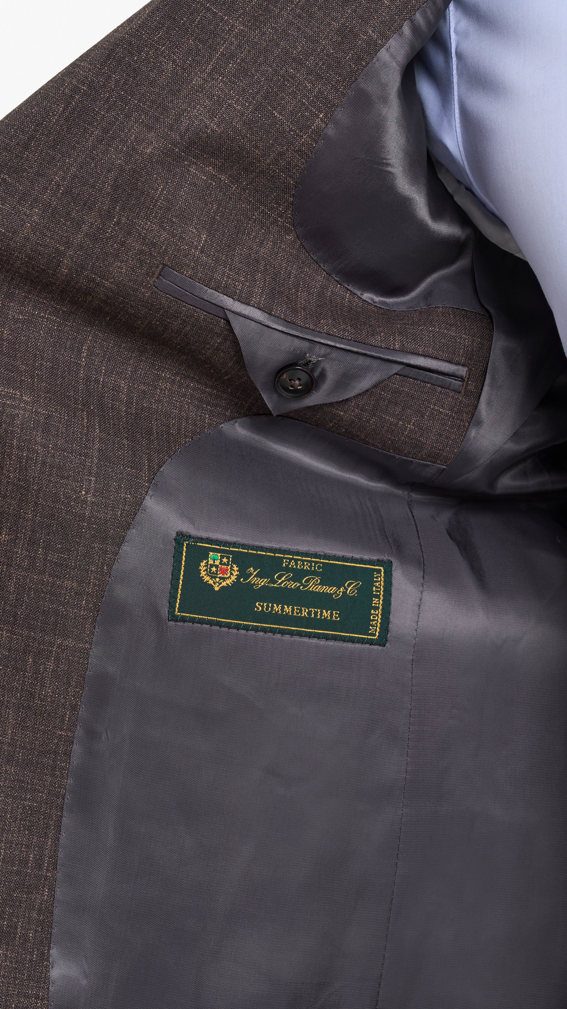 Loro Piana Brown Silk Linen Custom Jacket