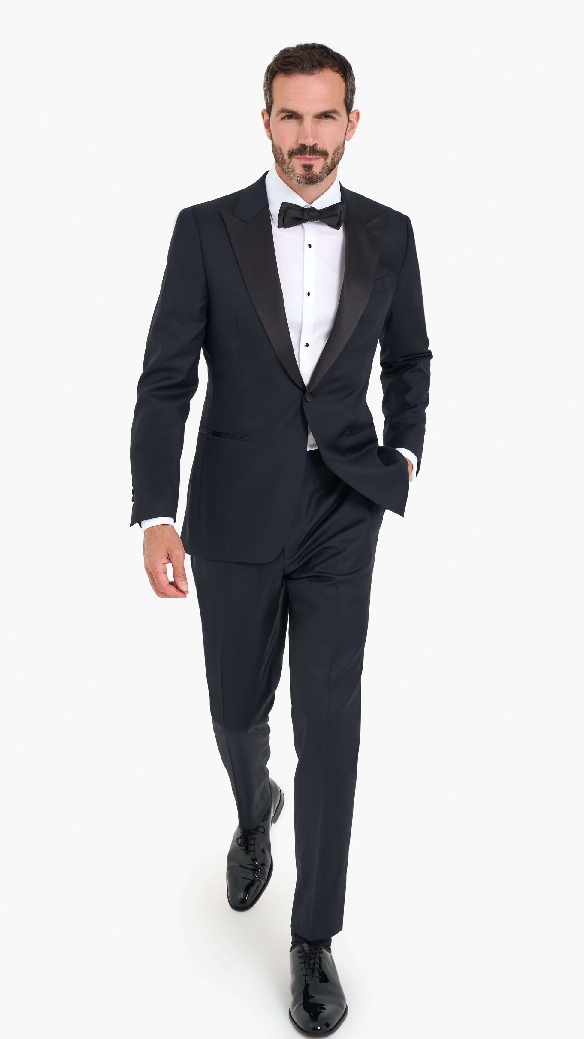 Scabal Midnight Blue Barathea Custom Tuxedo Suit