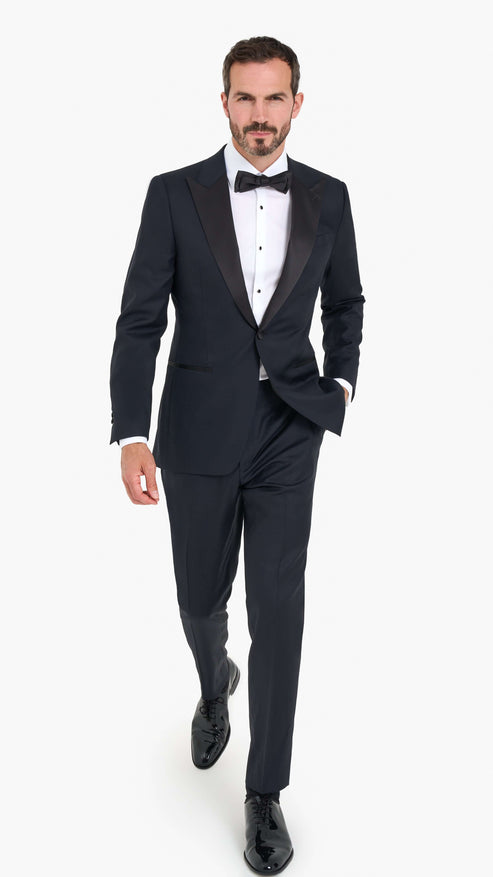 Scabal Midnight Blue Barathea Custom Tuxedo Suit