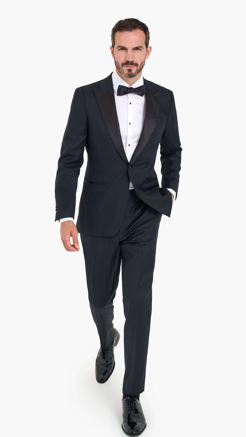 Scabal Midnight Blue Barathea Custom Tuxedo Suit