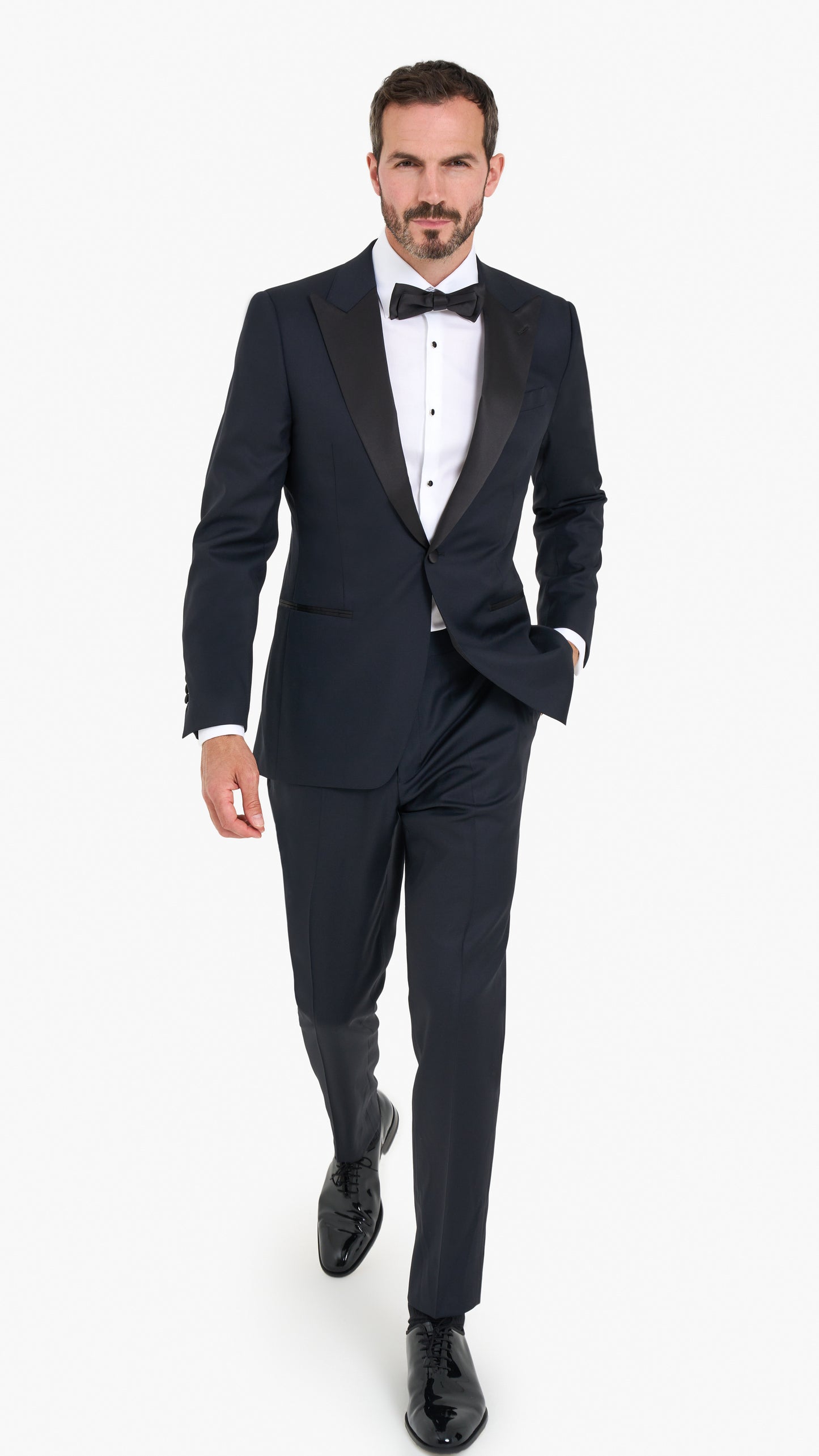 Midnight Blue Barathea Custom Tuxedo Suit