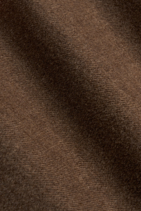 Coffee Double Breasted Overcoat