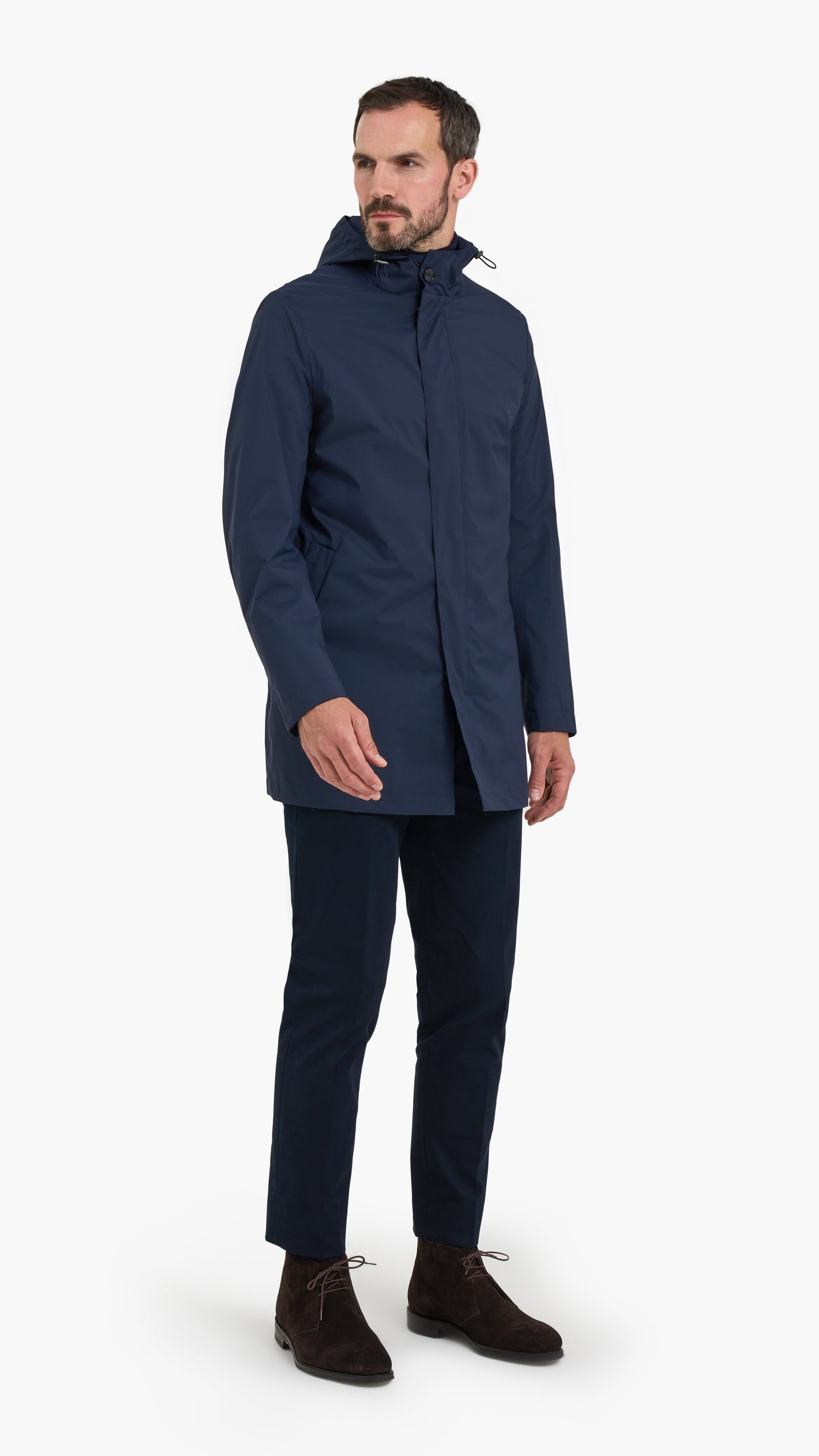 Navy Hooded Parka