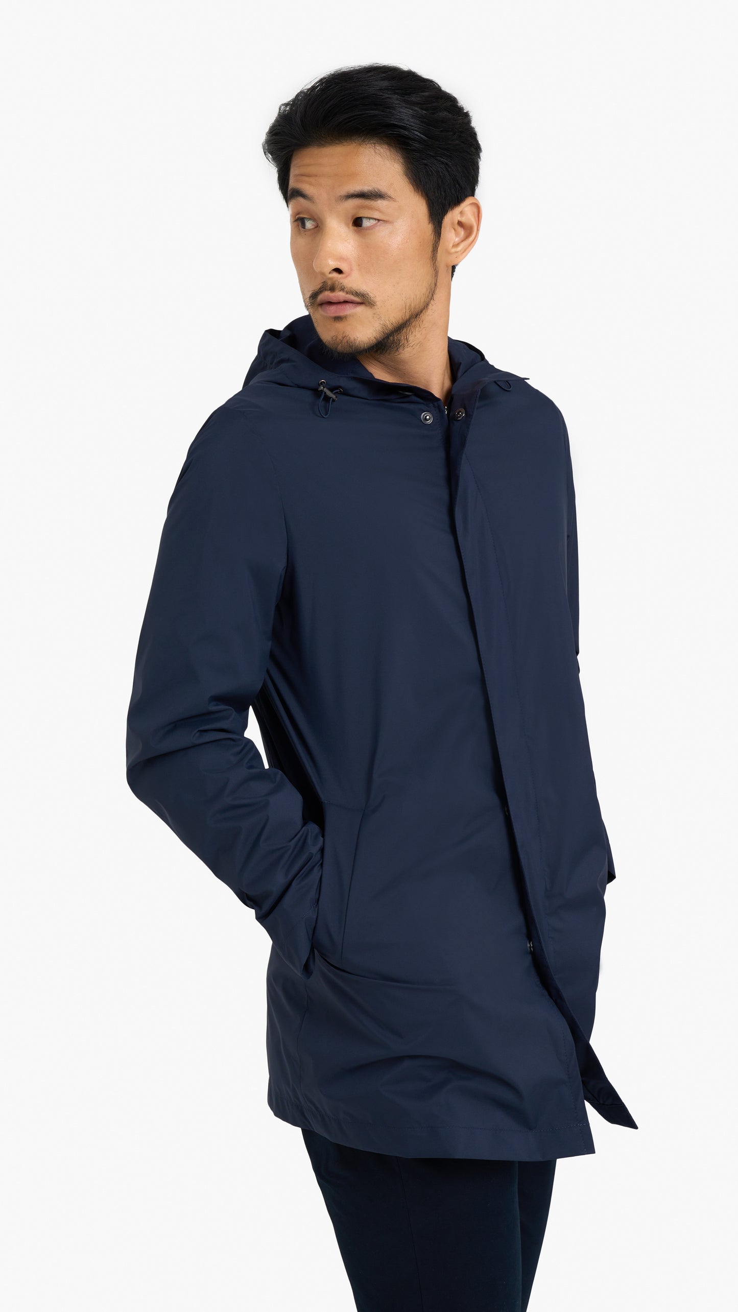 Navy Hooded Parka