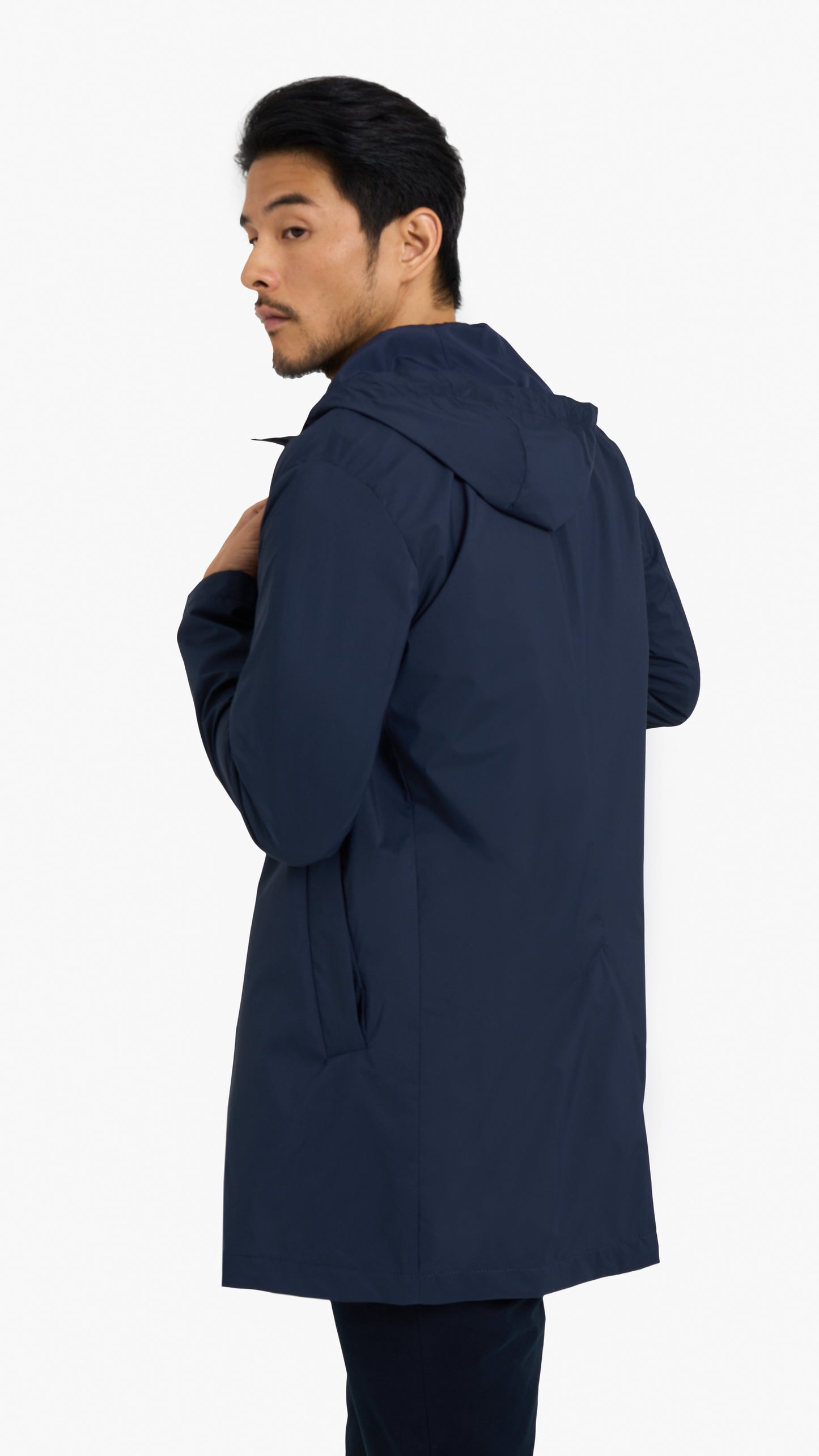 Navy Hooded Parka