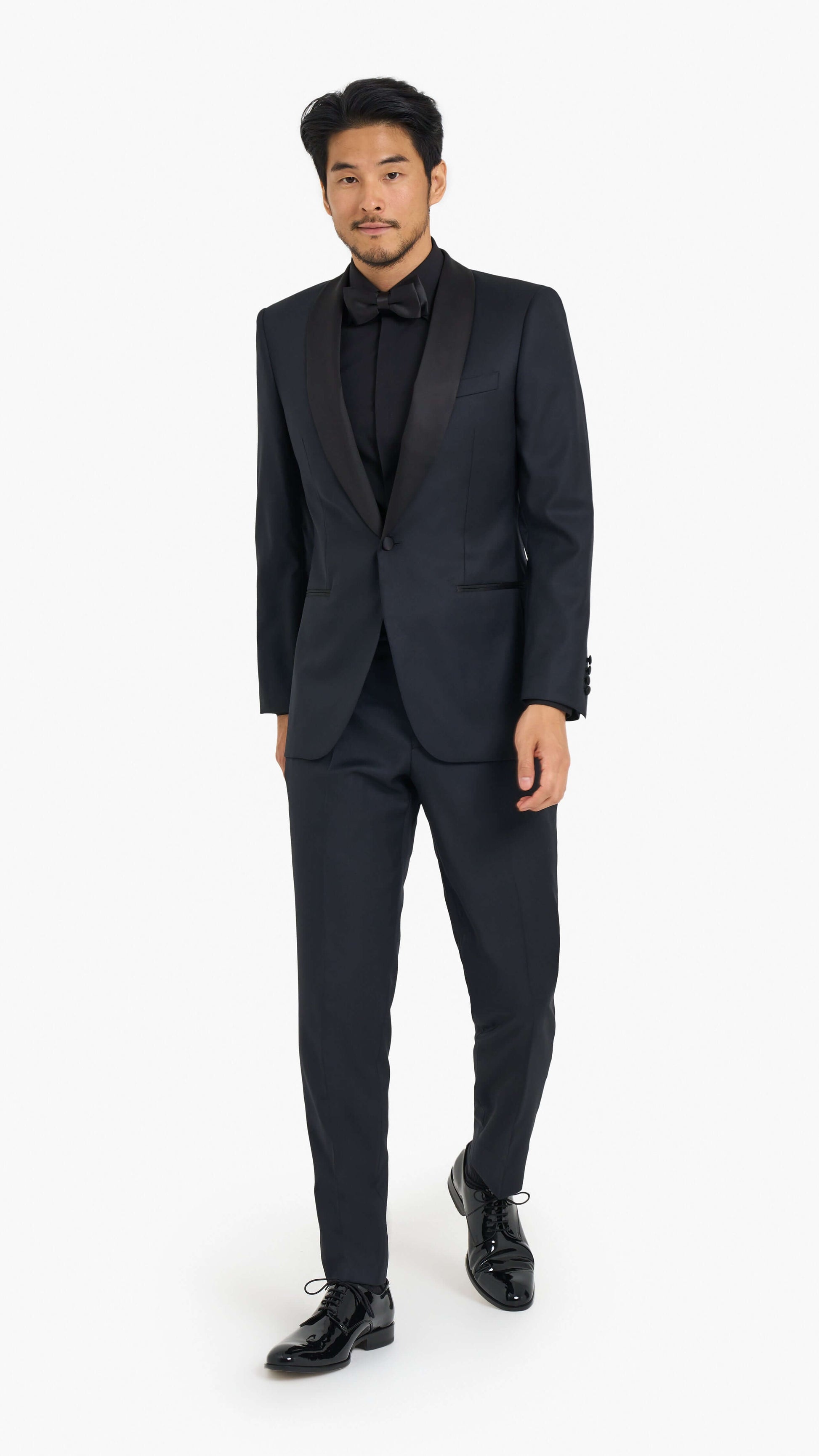 Scabal Midnight Blue Semi-Plain Custom Tuxedo