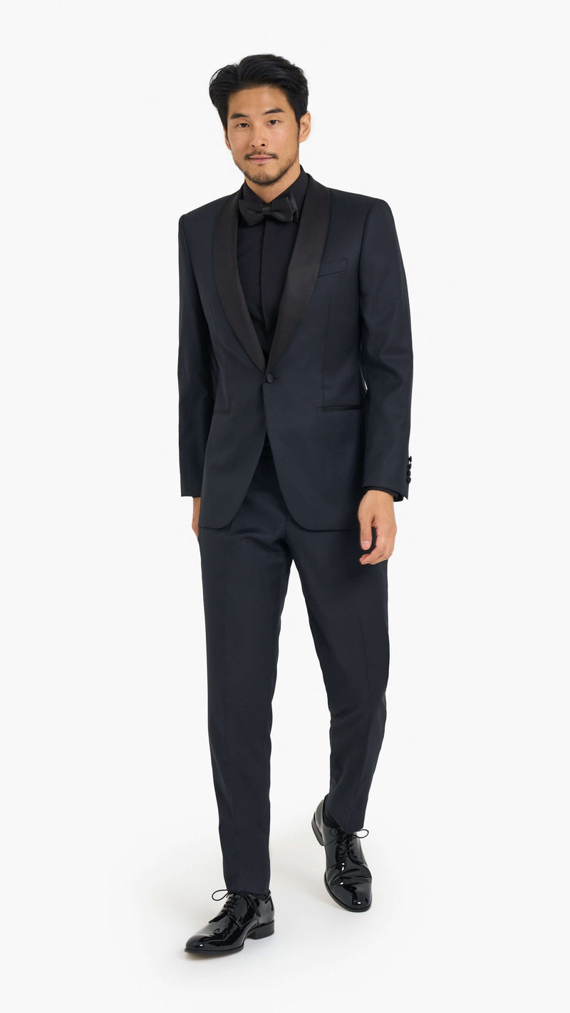 Scabal Midnight Blue Semi-Plain Custom Tuxedo