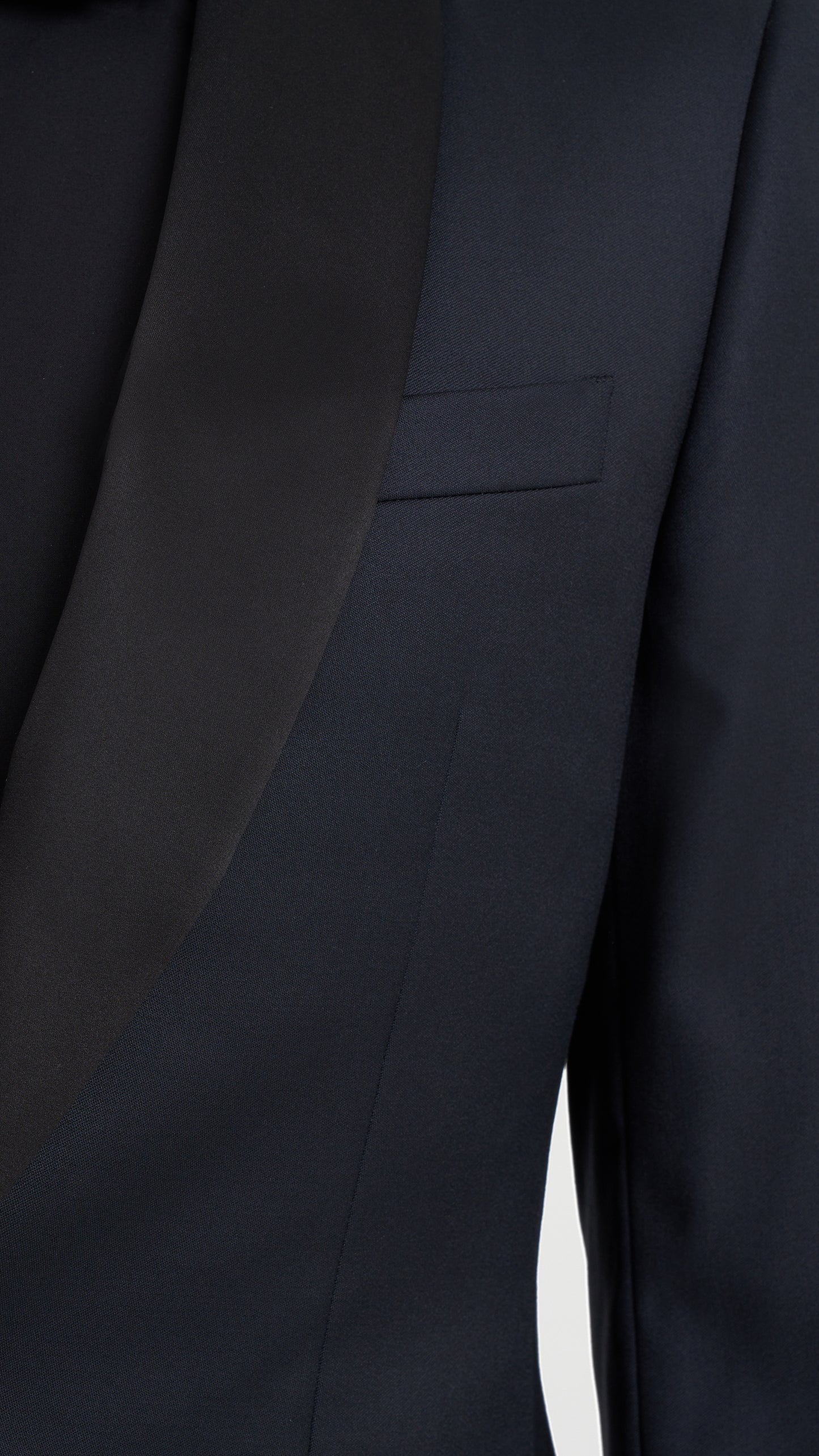 Midnight Blue Semi-Plain Custom Tuxedo Jacket