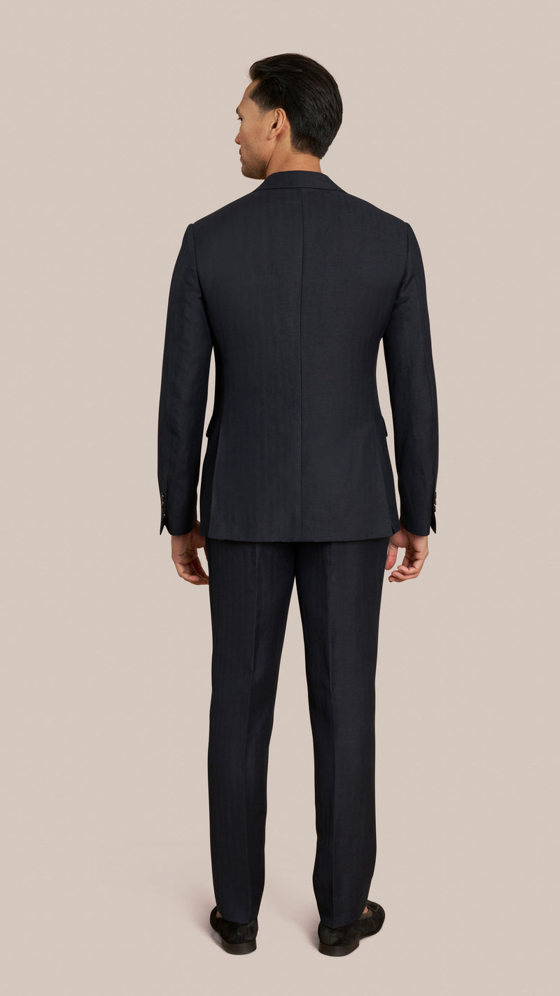 Alfred Brown Midnight Herringbone Custom Jacket