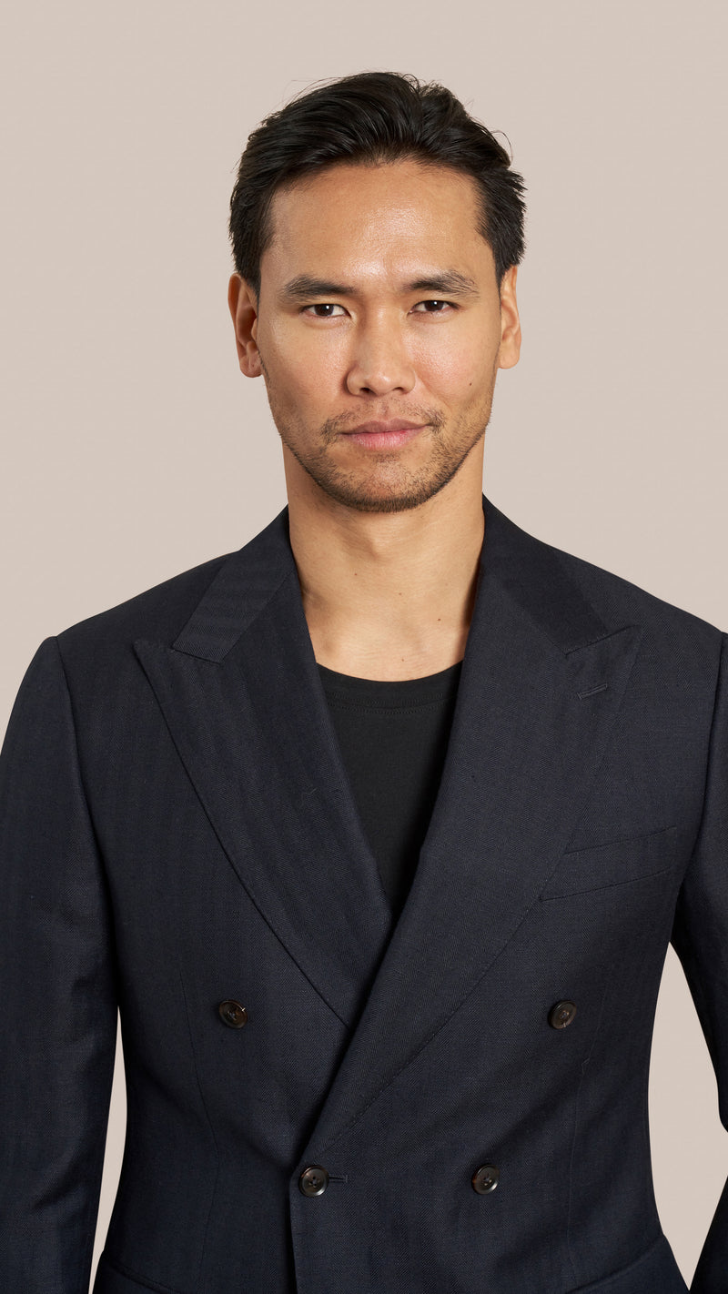 Alfred Brown Midnight Herringbone Custom Jacket