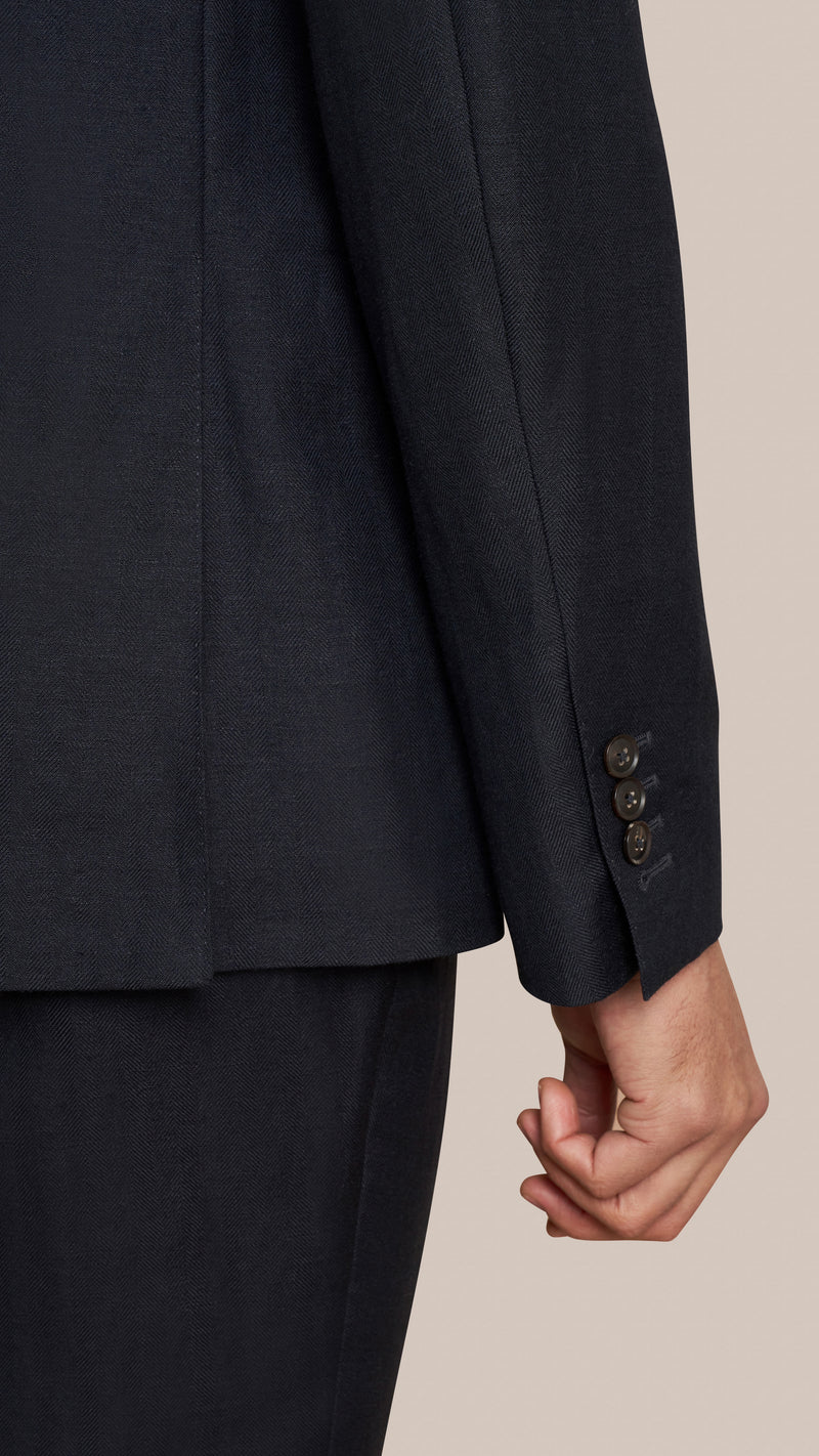 Alfred Brown Midnight Herringbone Custom Jacket