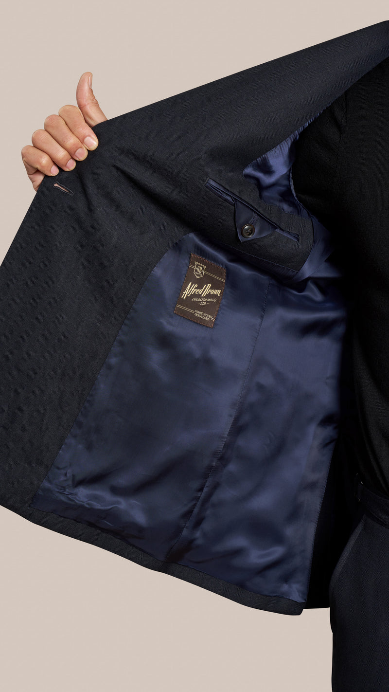 Alfred Brown Midnight Herringbone Custom Jacket