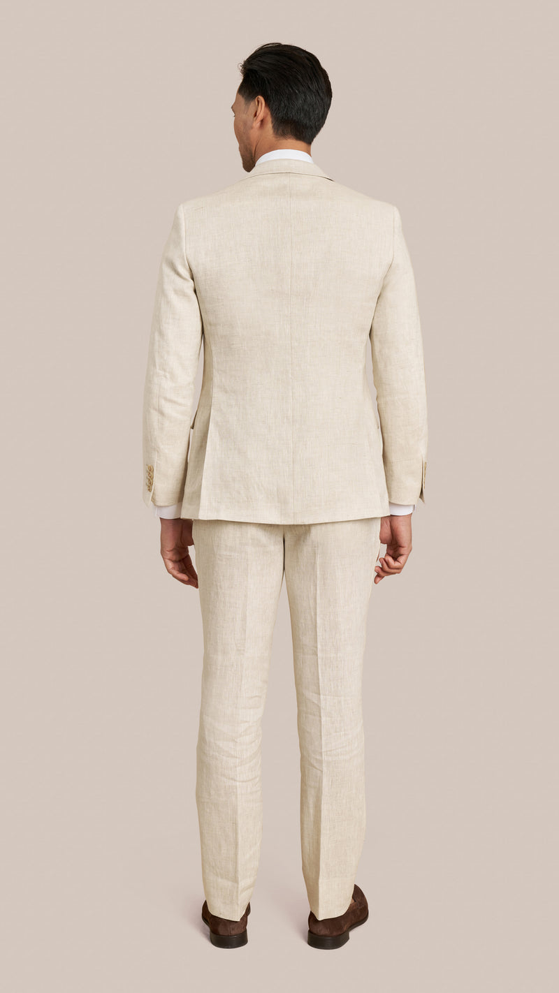 Beige Linen Ready to Wear Suit