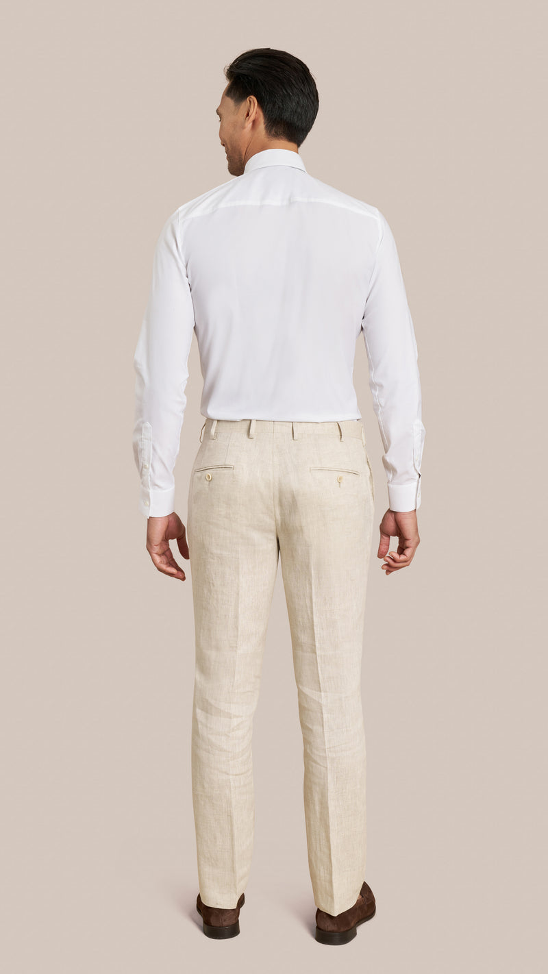 Beige Linen Ready to Wear Suit