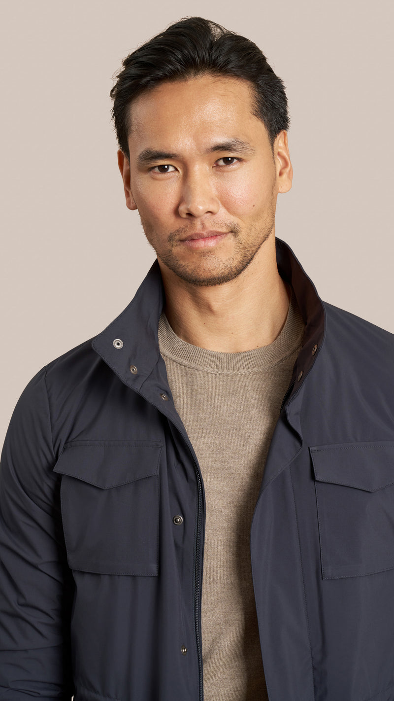 Dunkelblaue Leichte Field-Jacke