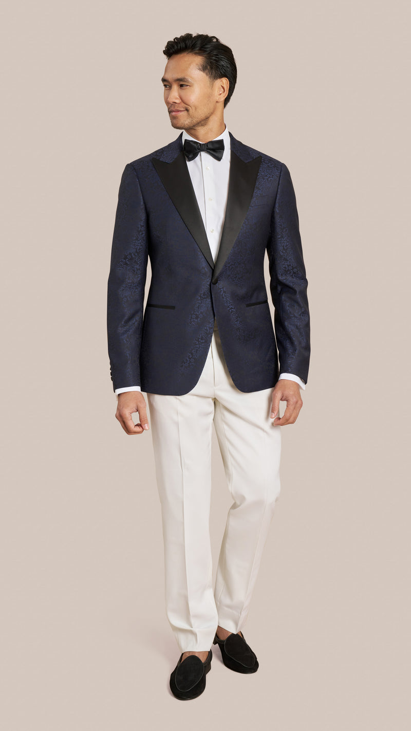 Scabal Navy Paisley Tuxedo Jacket