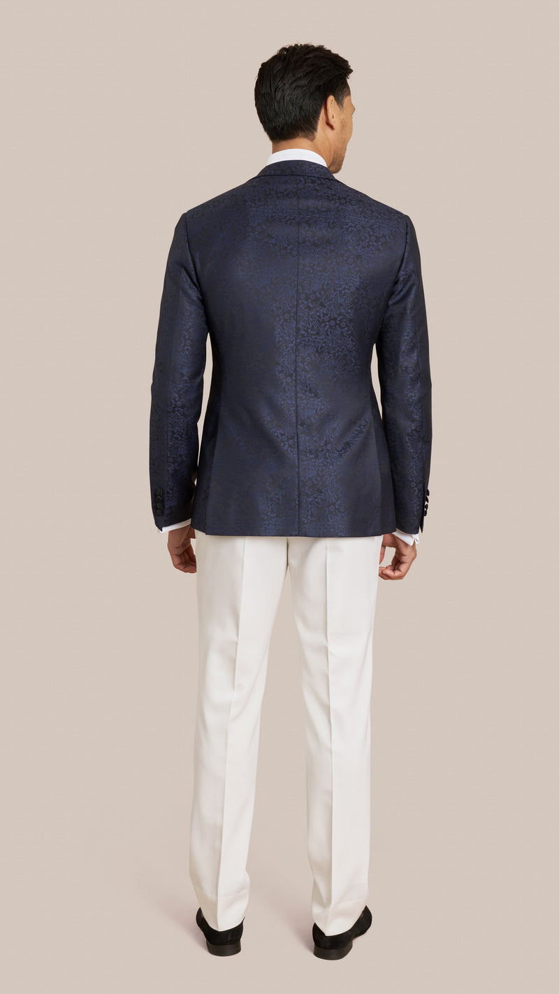 Scabal Navy Paisley Tuxedo Jacket