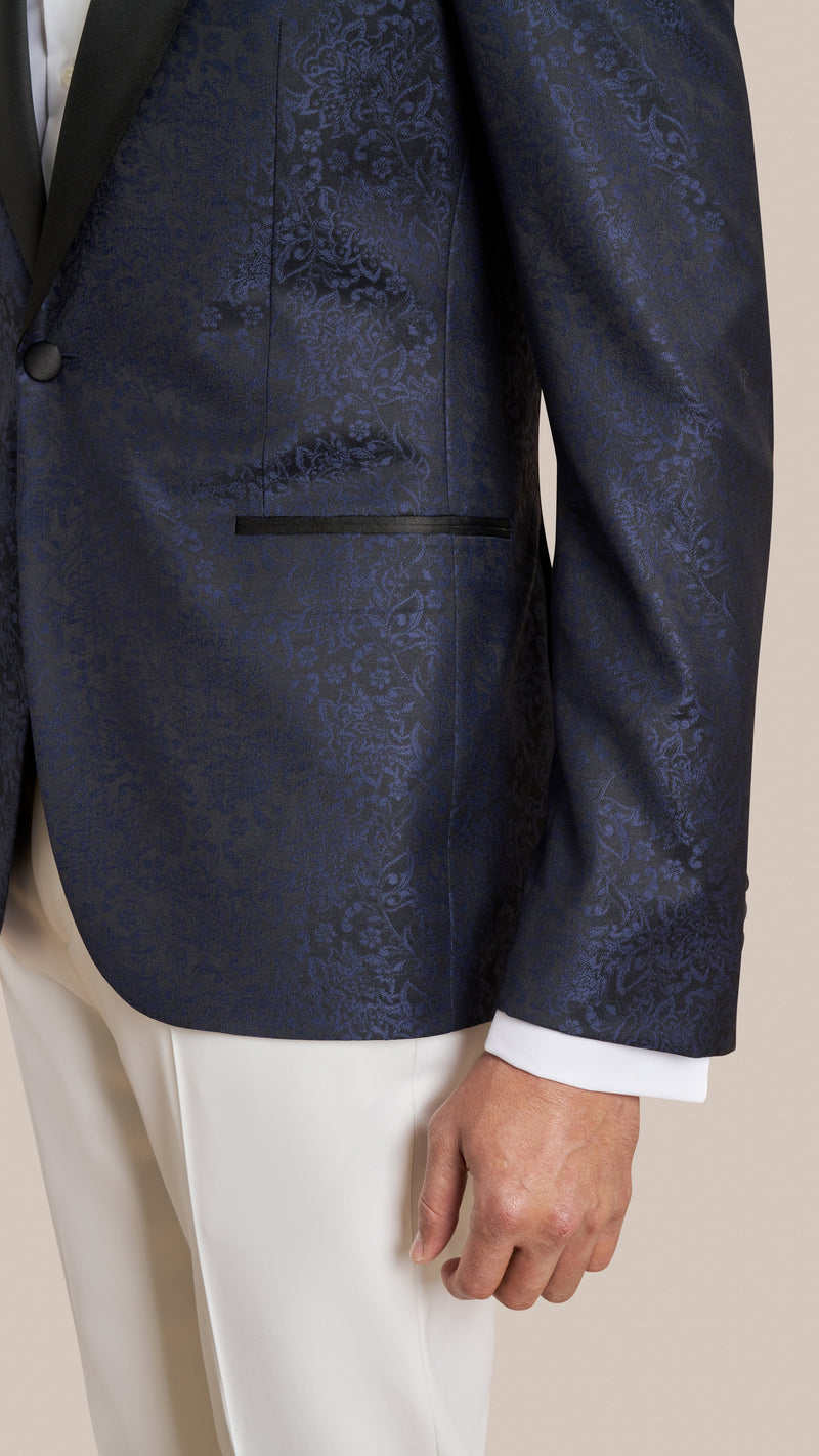 Scabal Navy Paisley Tuxedo Jacket