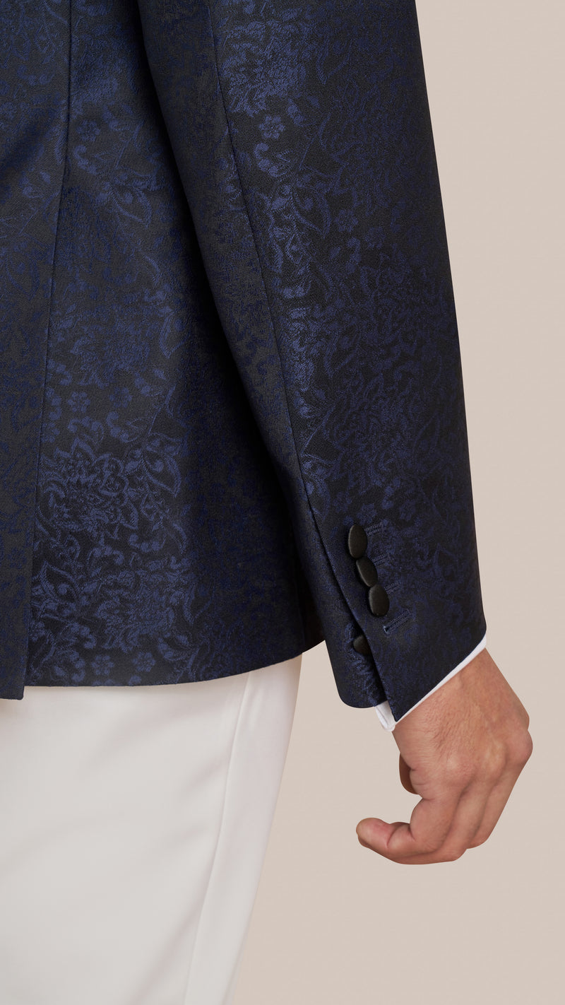Scabal Navy Paisley Tuxedo Jacket