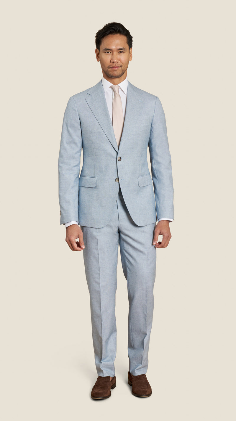 Scabal Light Blue Custom Suit