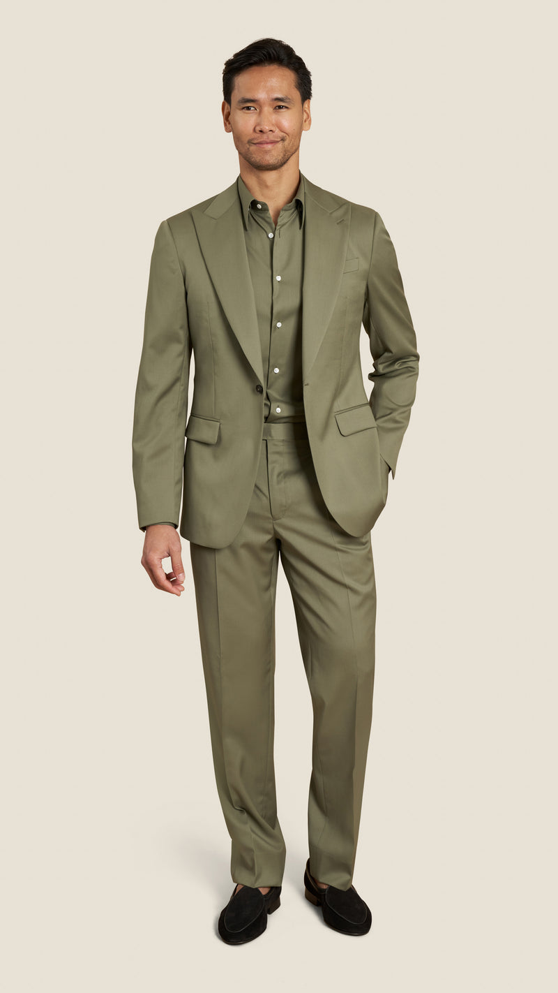 Scabal Light Green Custom Suit