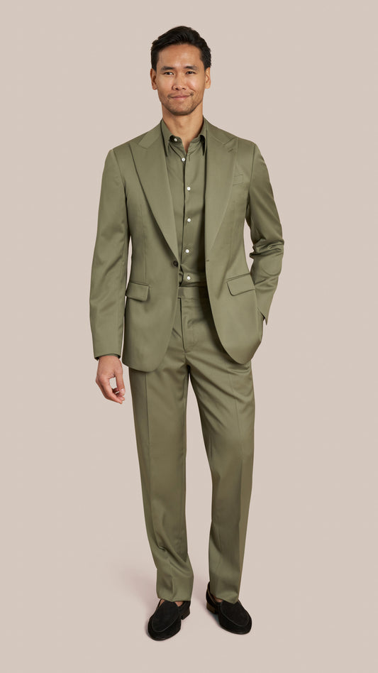 Scabal Light Green Custom Suit