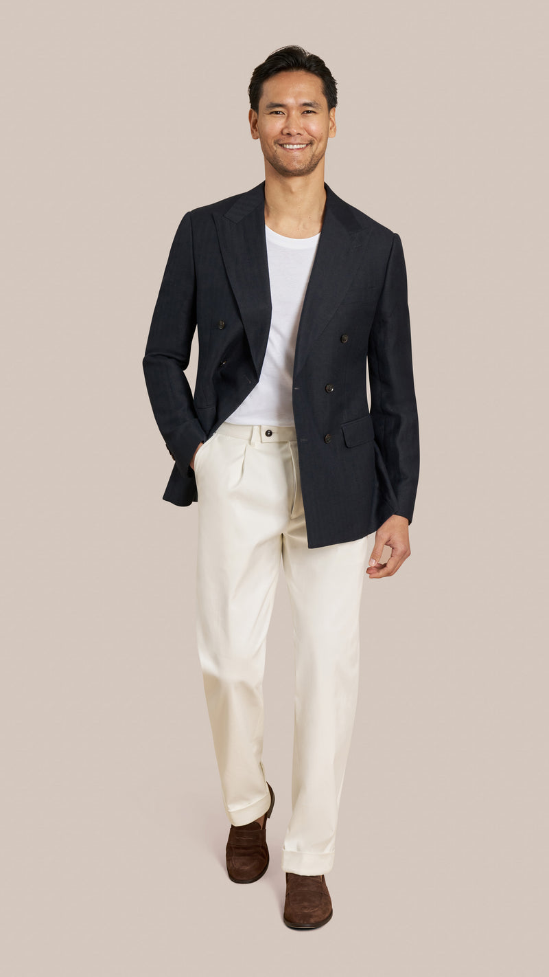 Alfred Brown Midnight Herringbone Custom Jacket