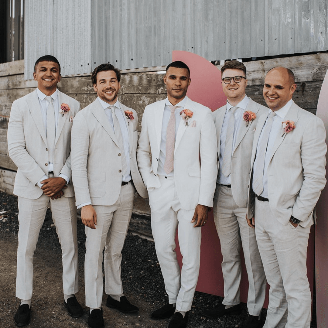 All white 2025 tux prom
