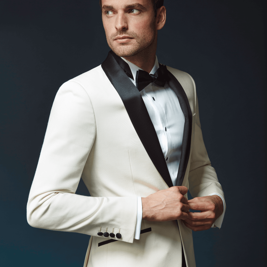 Next 2025 white tuxedo