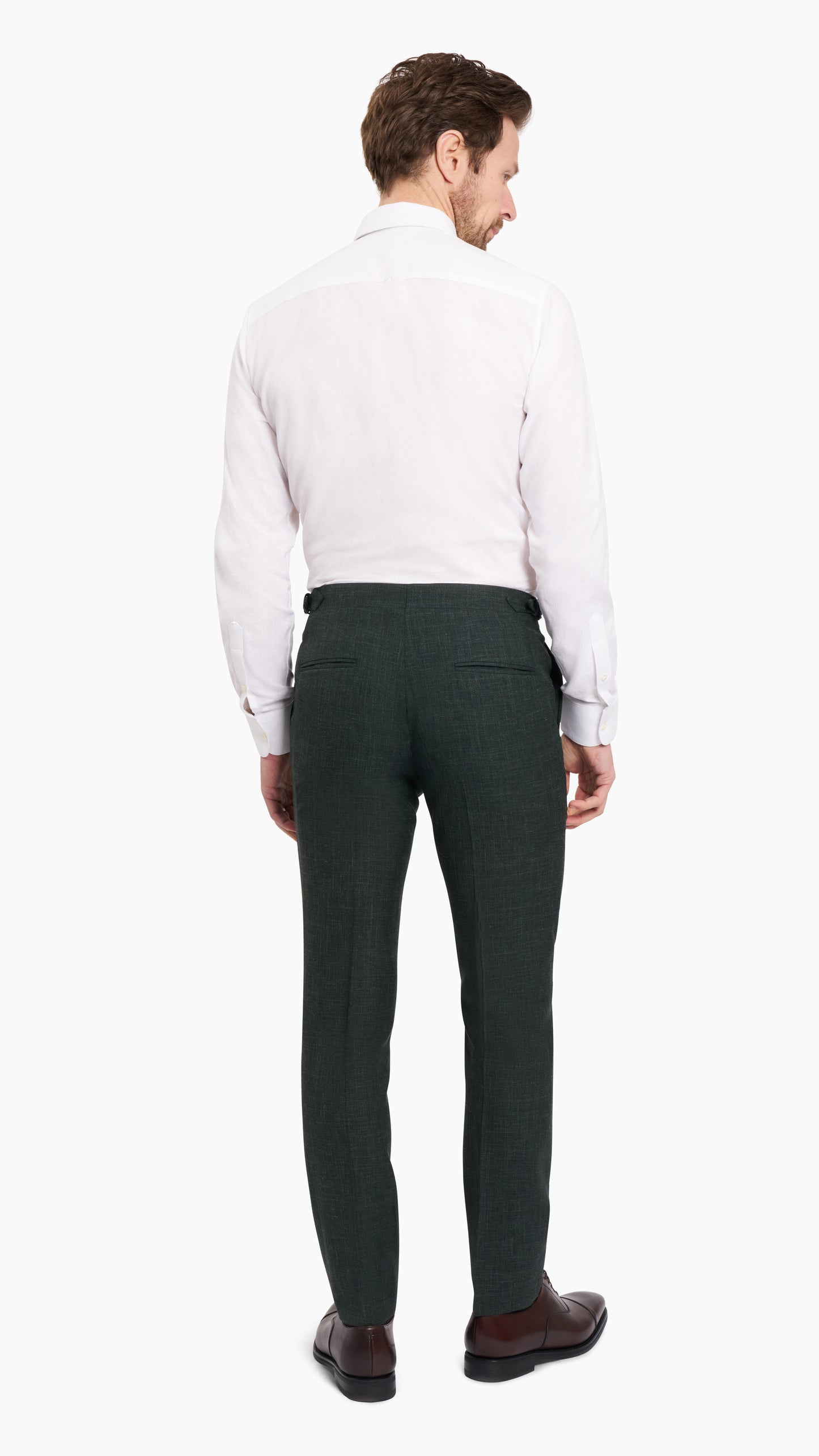 Loro Piana Green Wool Silk Linen Suit