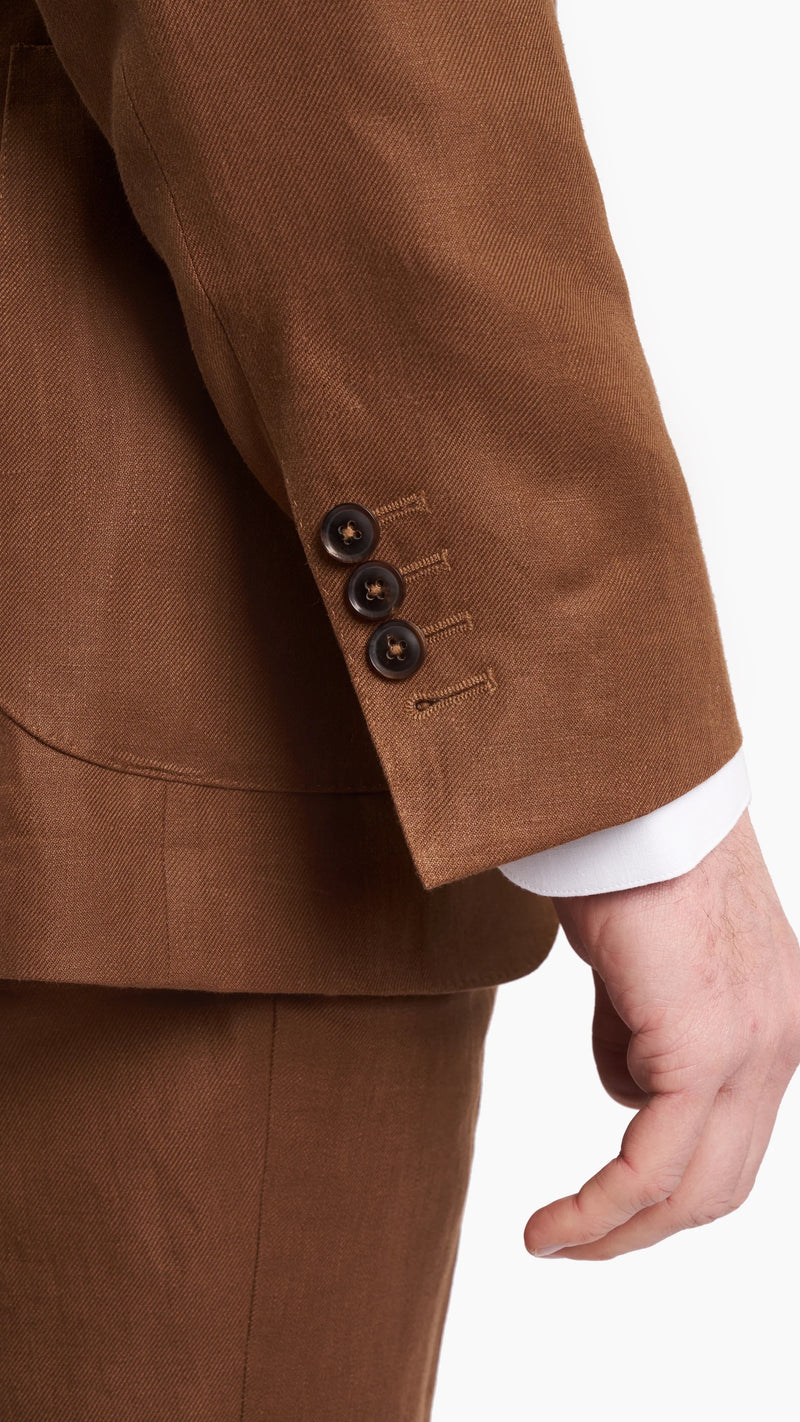 Huddersfield Golden Brown Irish Linen Jacket