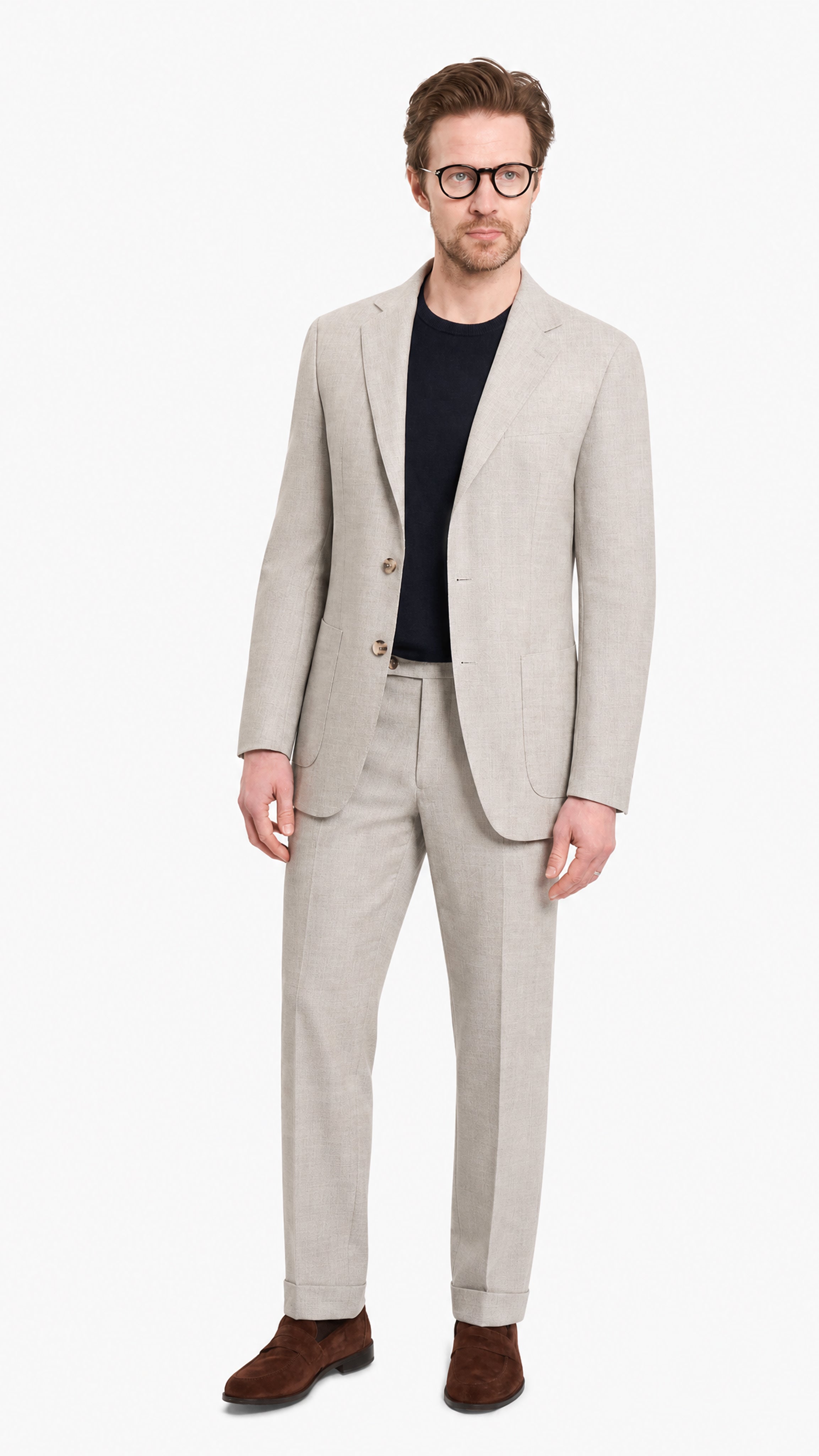 Holland & Sherry Light Grey Airesco Custom Suit - Edit Suits Co.