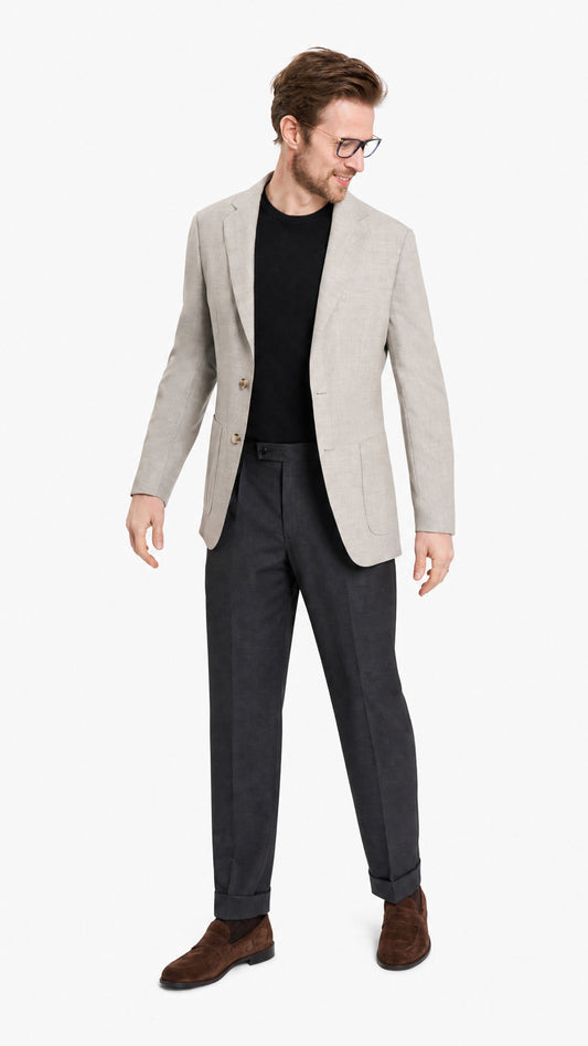 Holland & Sherry Light Grey Airesco Custom Jacket