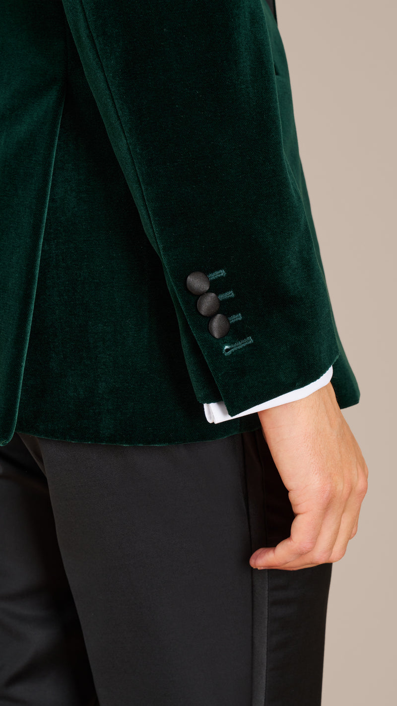 Scabal Forest Green Velvet Dinner Jacket