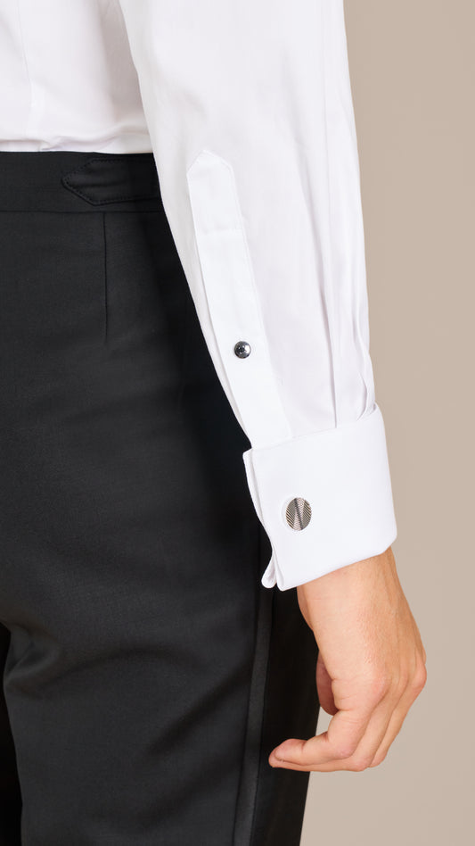 White Heritage Oxford Tuxedo Custom Shirt