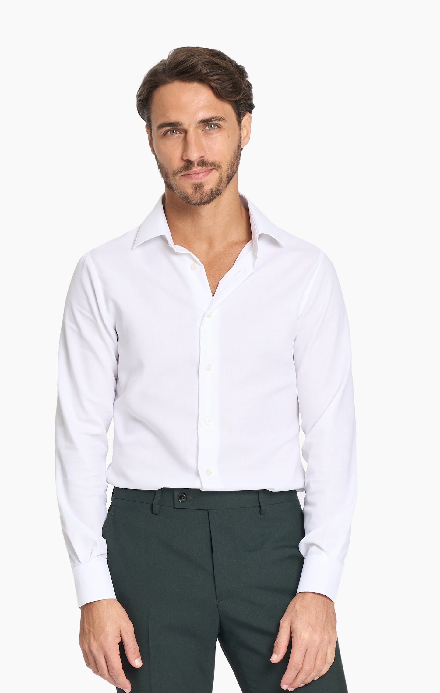 White Pinpoint Oxford Custom Shirt